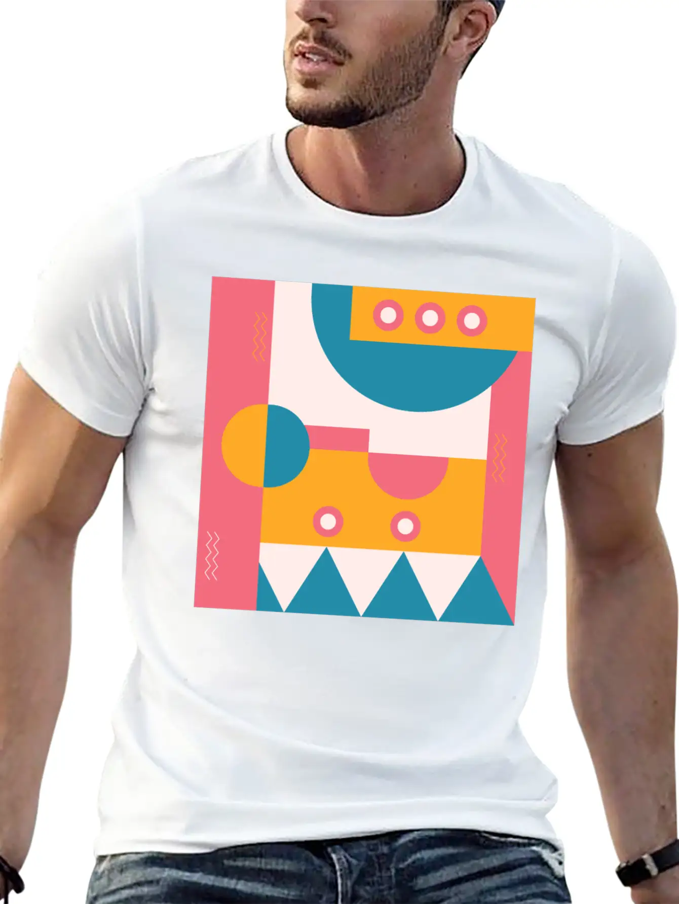 Abstract Classic Fit Graphic Tee For Daily Comfort – Unisex Cotton Shirt