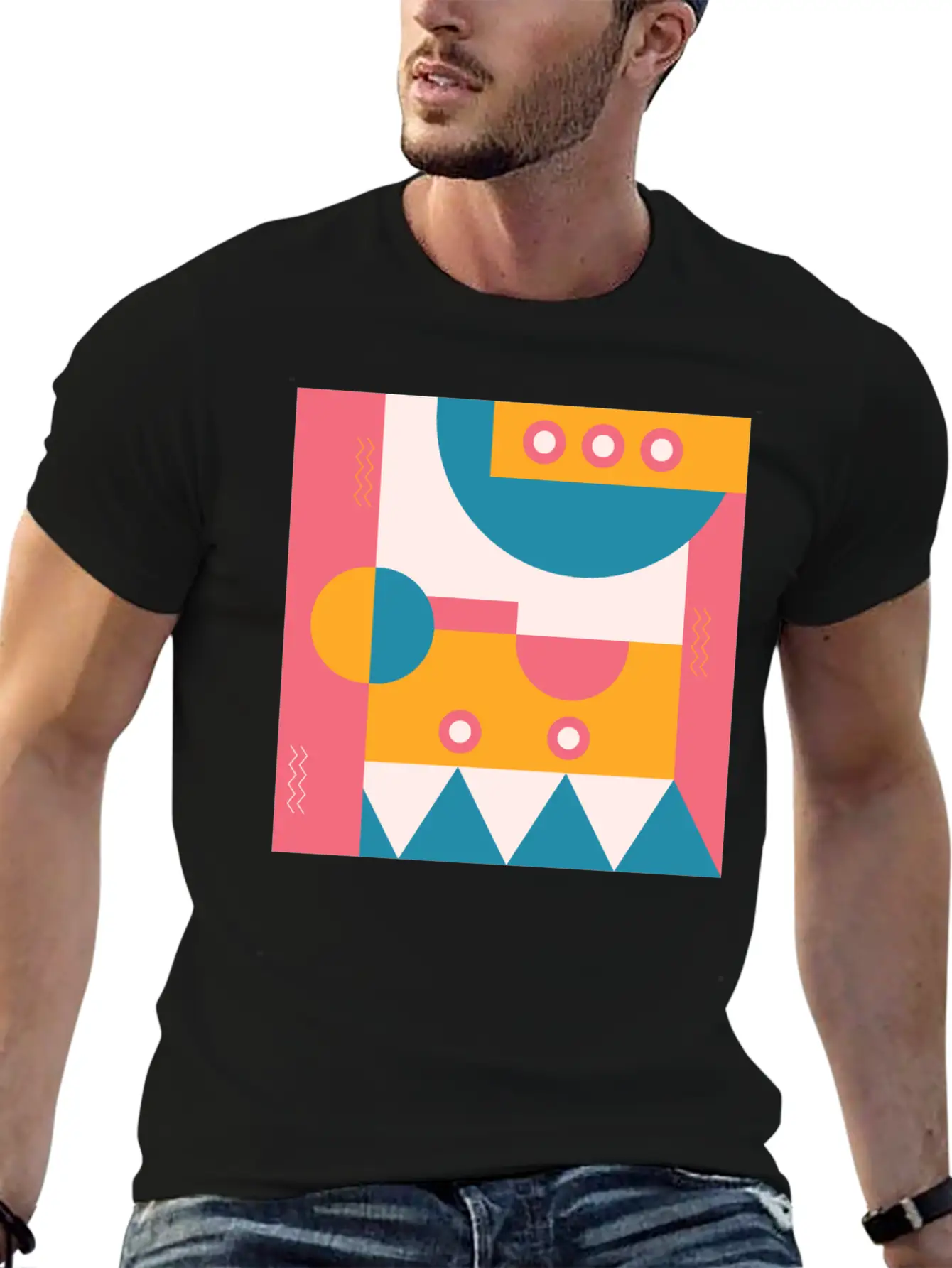 Abstract Classic Fit Graphic Tee For Daily Comfort – Unisex Cotton Shirt