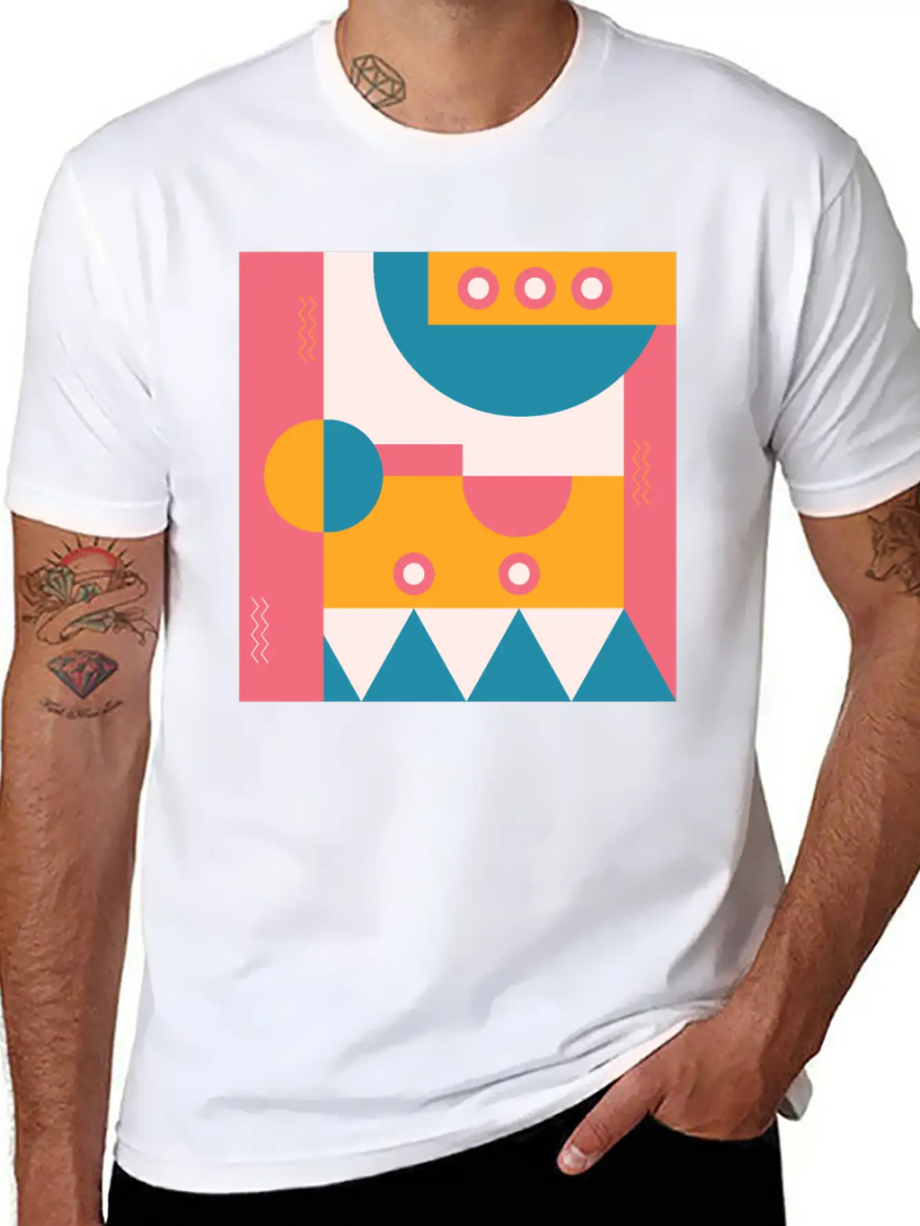 Abstract Classic Fit Graphic Tee For Daily Comfort – Unisex Cotton Shirt