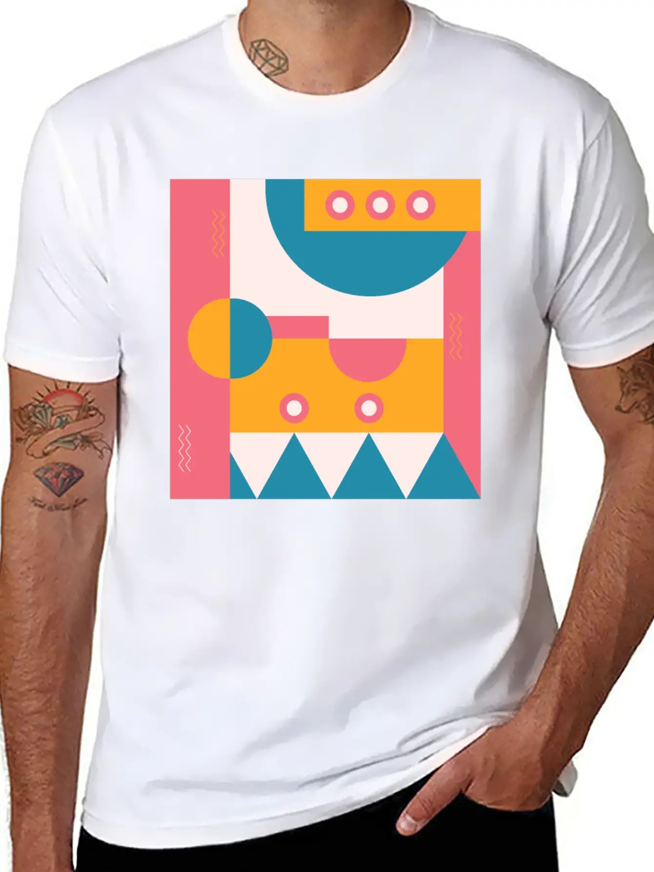 Abstract Classic Fit Graphic Tee For Daily Comfort – Unisex Cotton Shirt