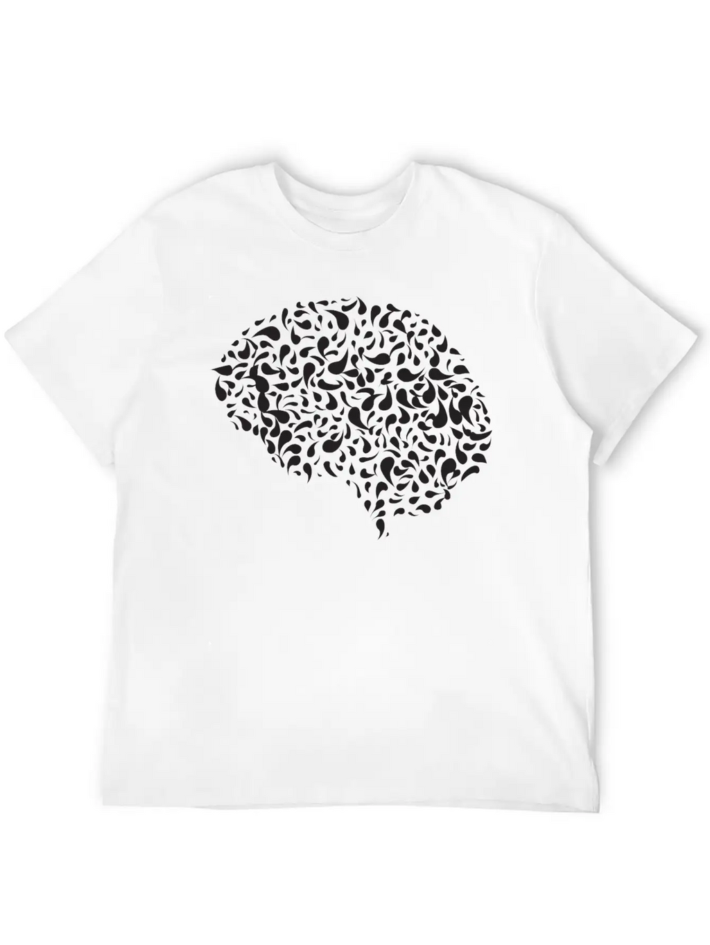 Abstract Drops Brain Unisex Casual T-Shirt – Clean Design For Daily Comfort