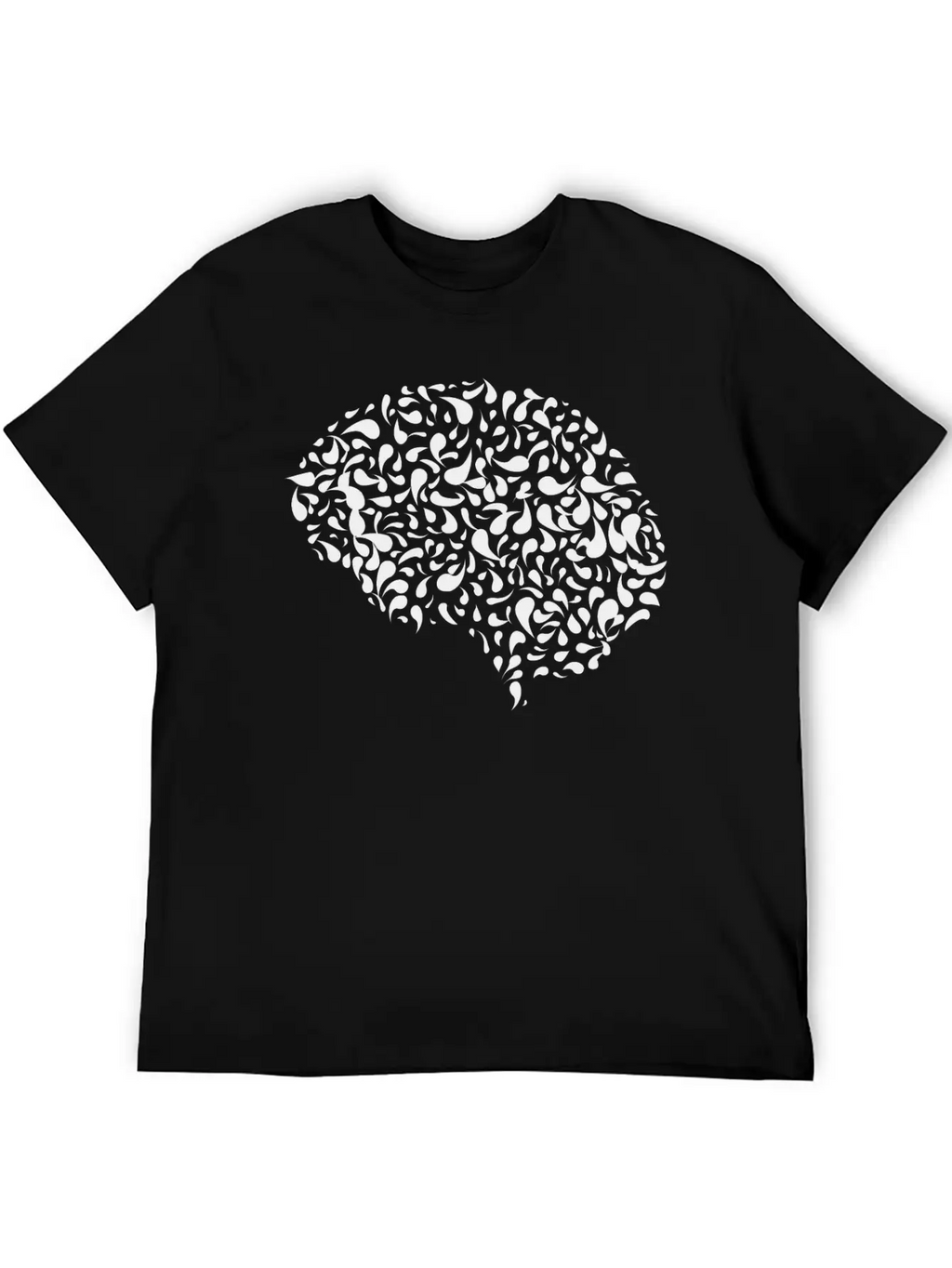 Abstract Drops Brain Unisex Casual T-Shirt – Clean Design For Daily Comfort