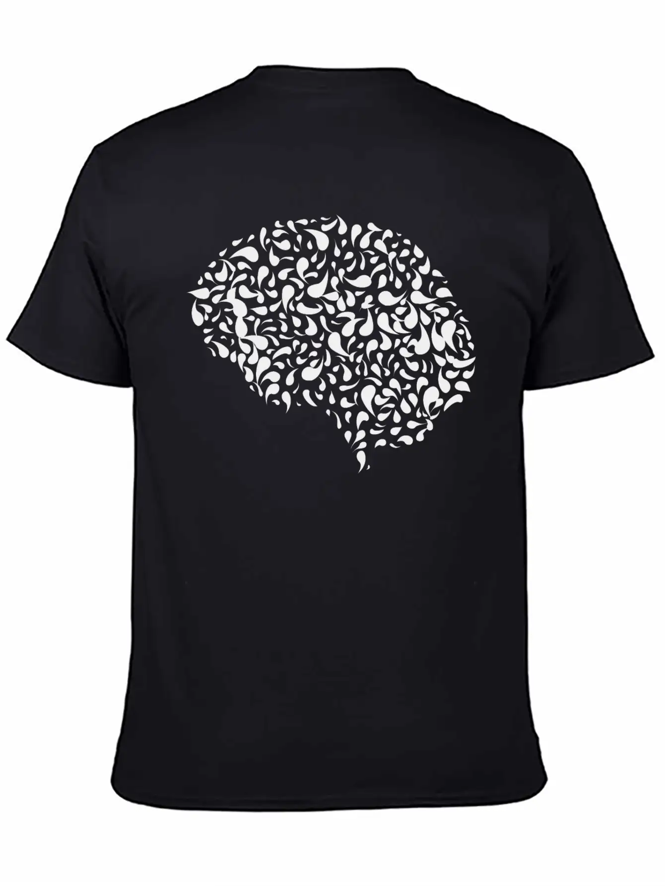 Abstract Drops Brain Unisex Casual T-Shirt – Clean Design For Daily Comfort