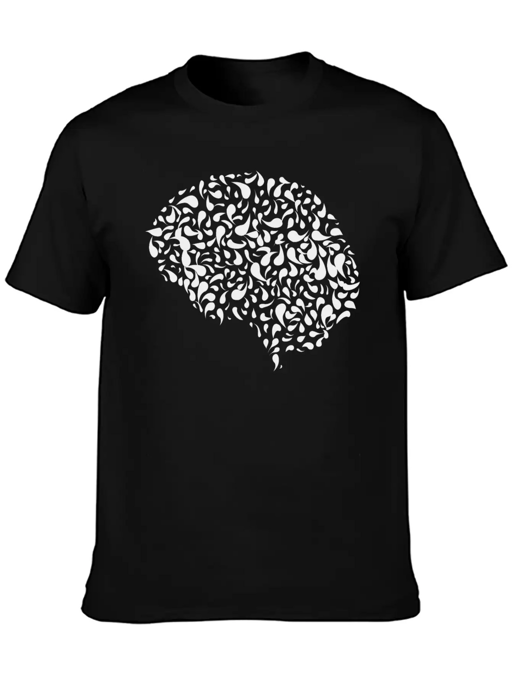 Abstract Drops Brain Unisex Casual T-Shirt – Clean Design For Daily Comfort