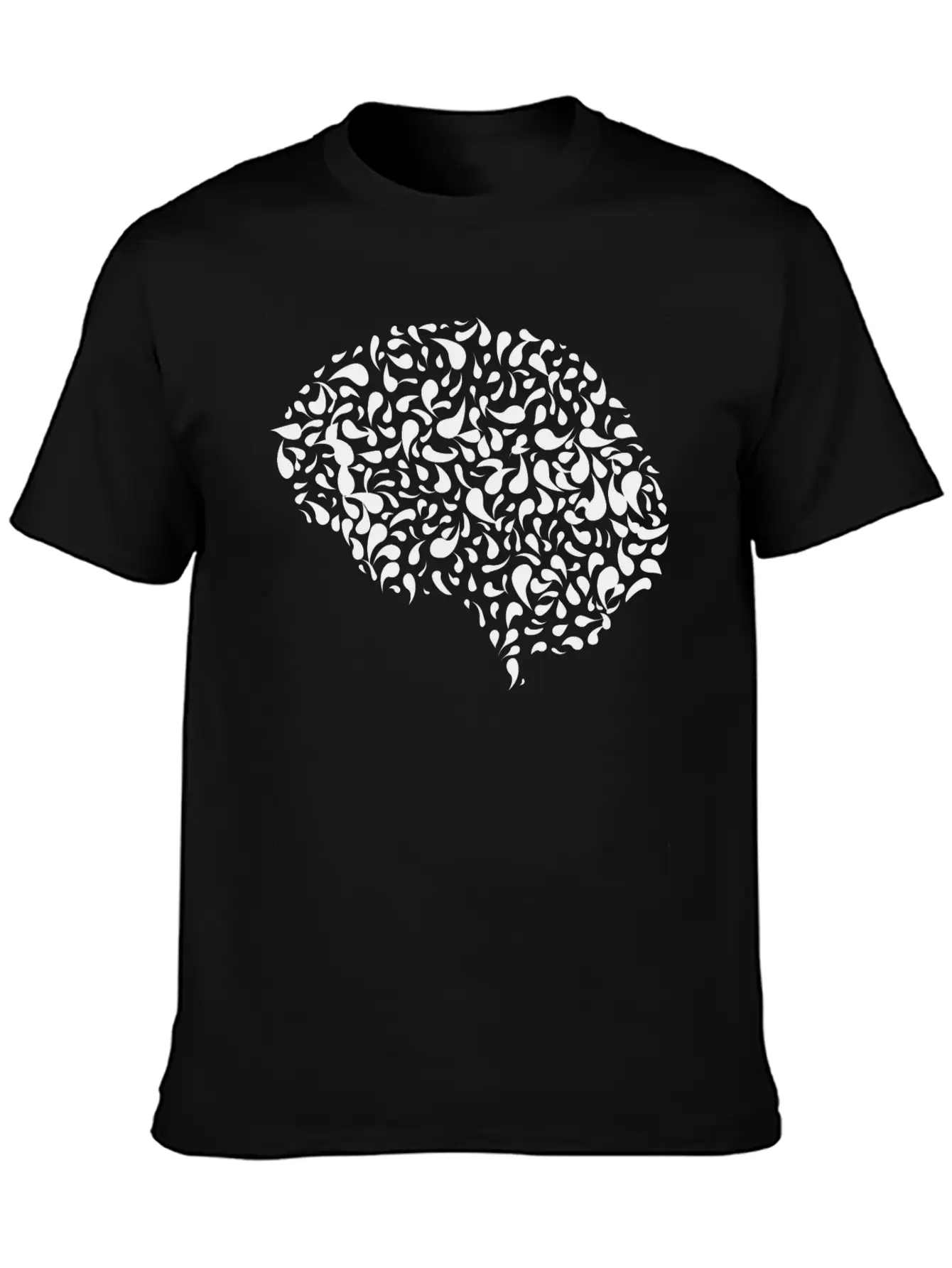 Abstract Drops Brain Unisex Casual T-Shirt – Clean Design For Daily Comfort