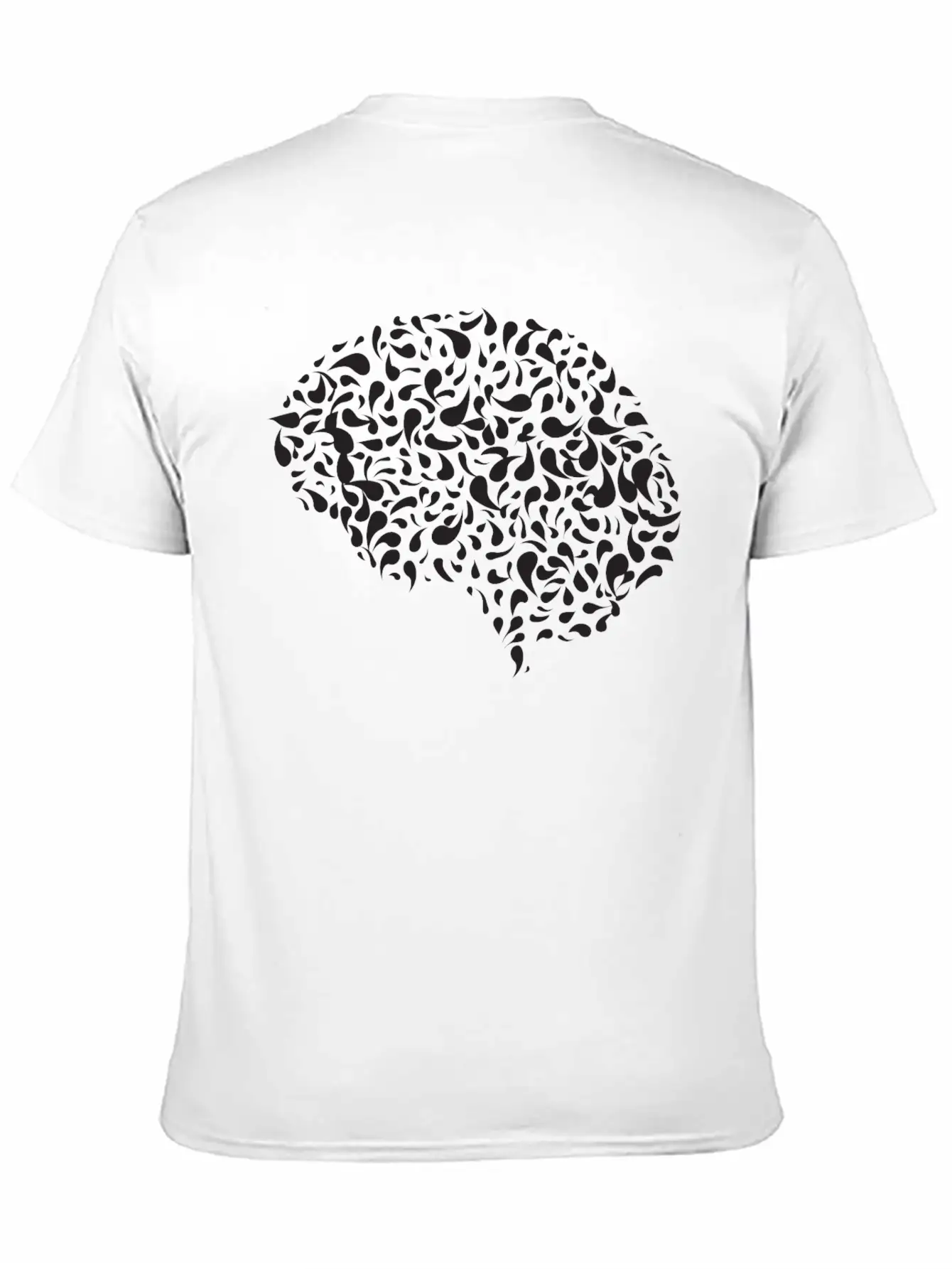 Abstract Drops Brain Unisex Casual T-Shirt – Clean Design For Daily Comfort