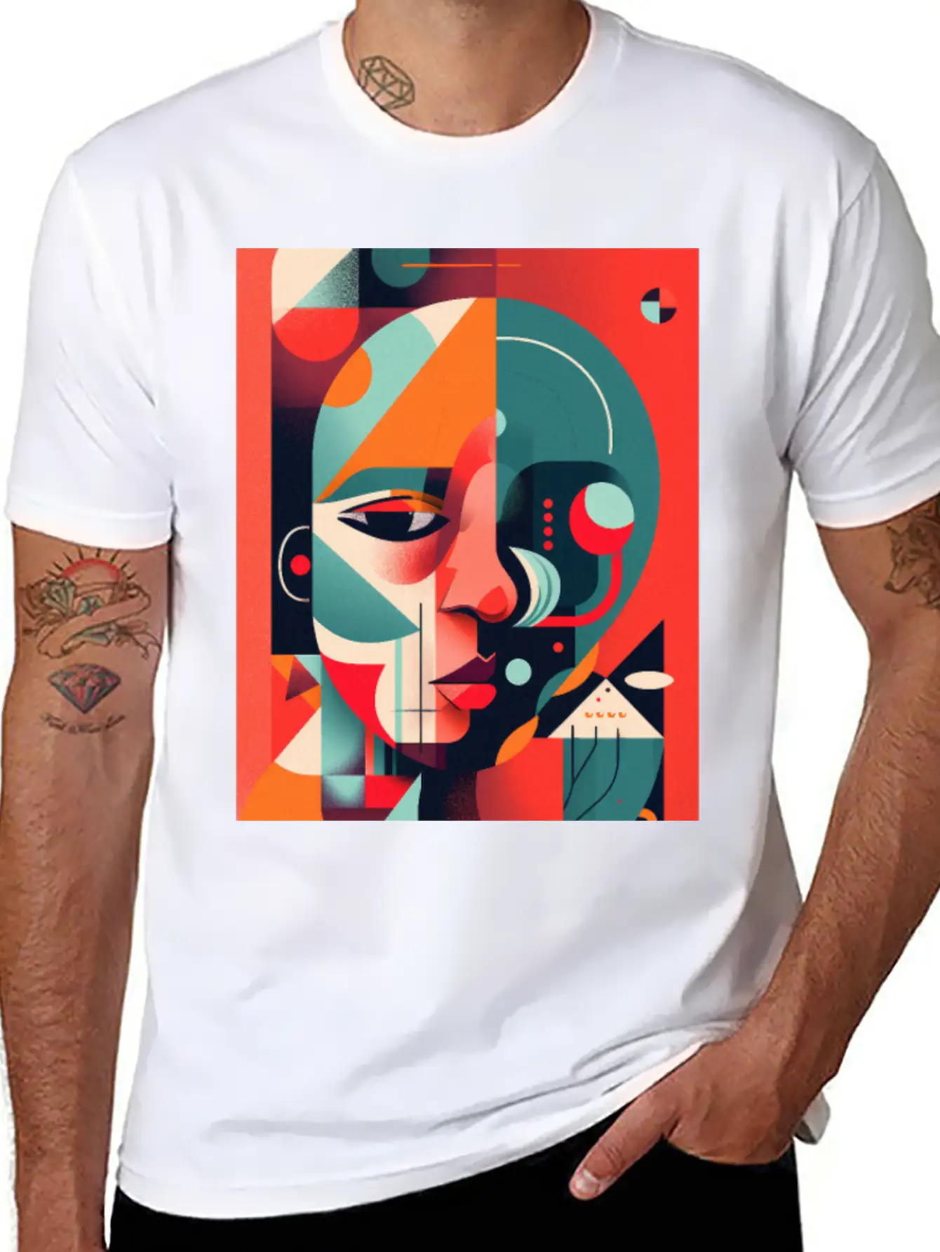 Abstract Face Art - Invisible And Ignored Breathable Graphic T-Shirt – Perfect For Casual Days