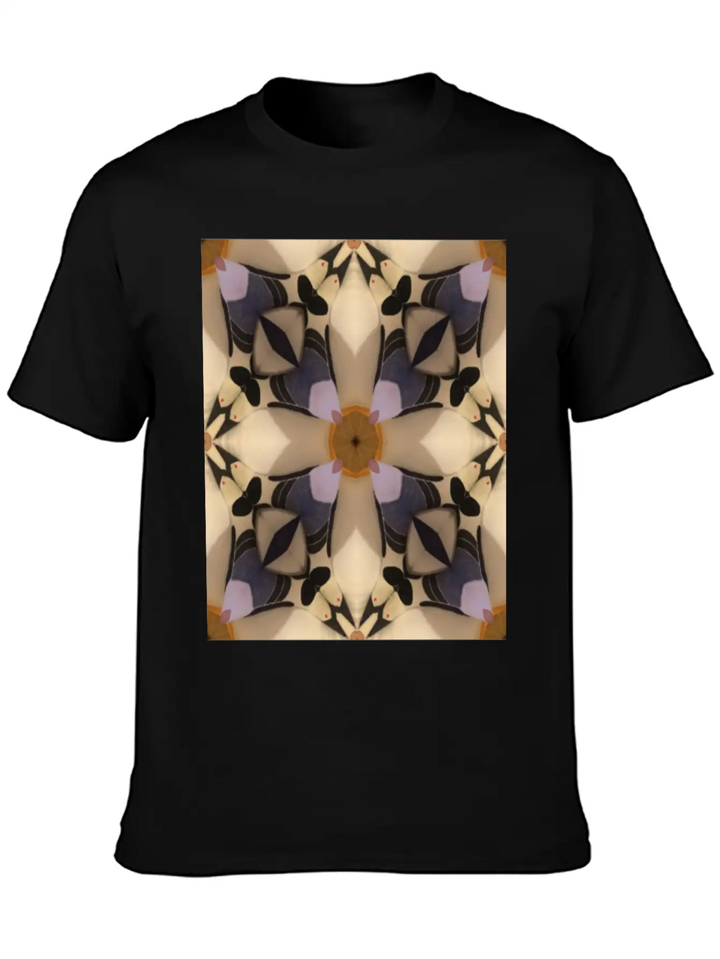 Abstract Geometric Pattern Cross Soft Cotton Short Sleeve Tee – Unisex Wardrobe Staple
