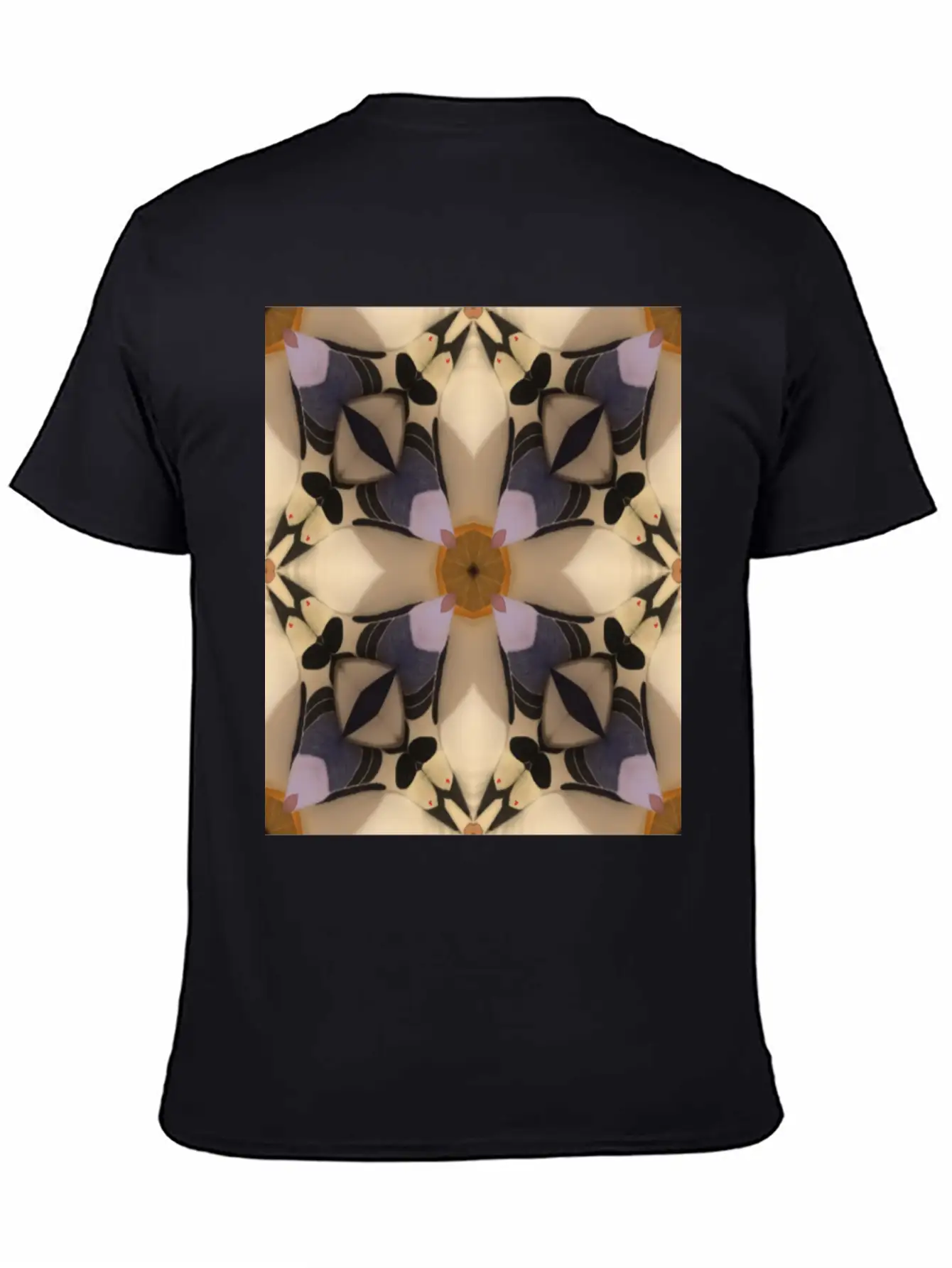 Abstract Geometric Pattern Cross Soft Cotton Short Sleeve Tee – Unisex Wardrobe Staple