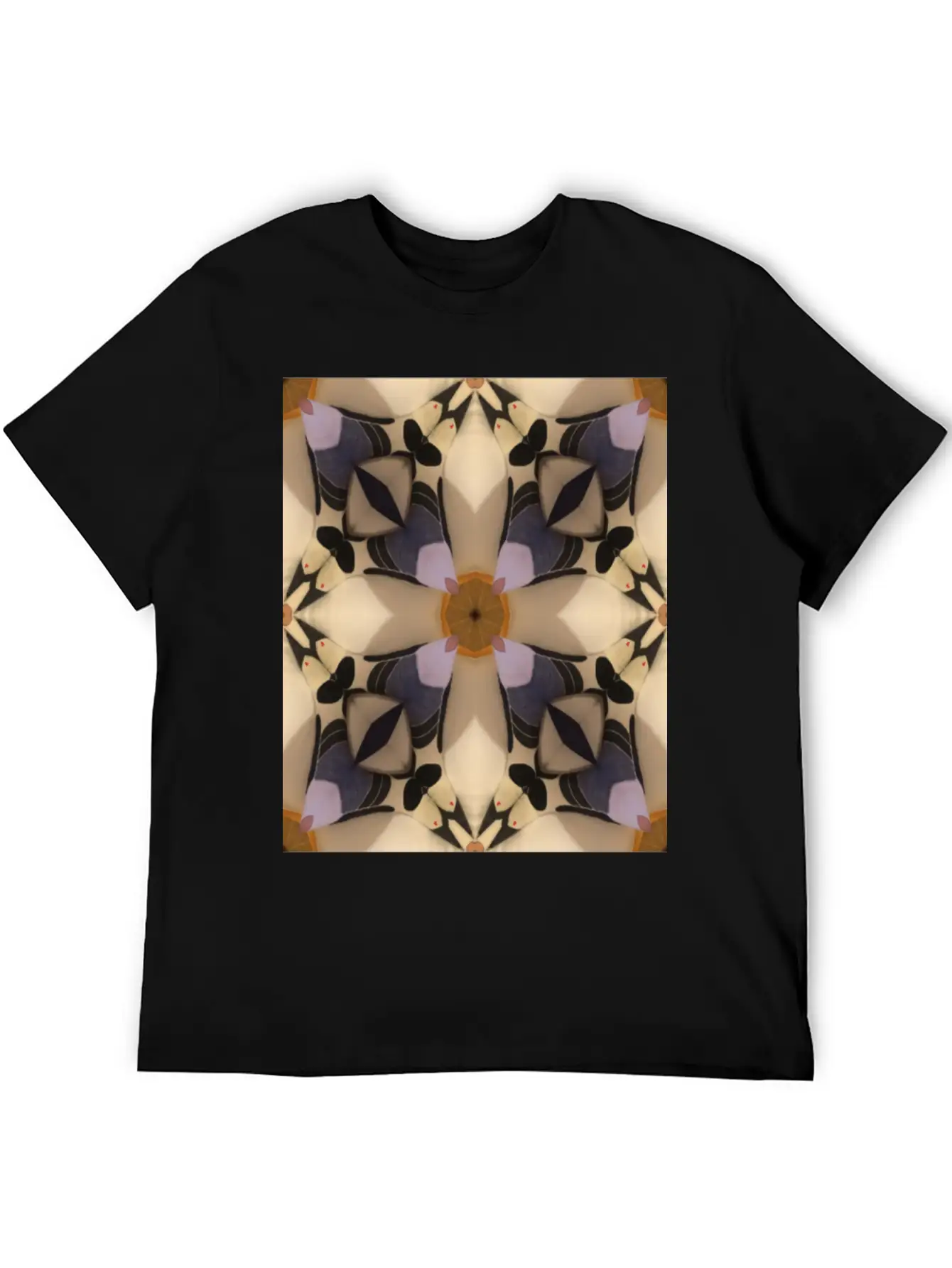 Abstract Geometric Pattern Cross Soft Cotton Short Sleeve Tee – Unisex Wardrobe Staple