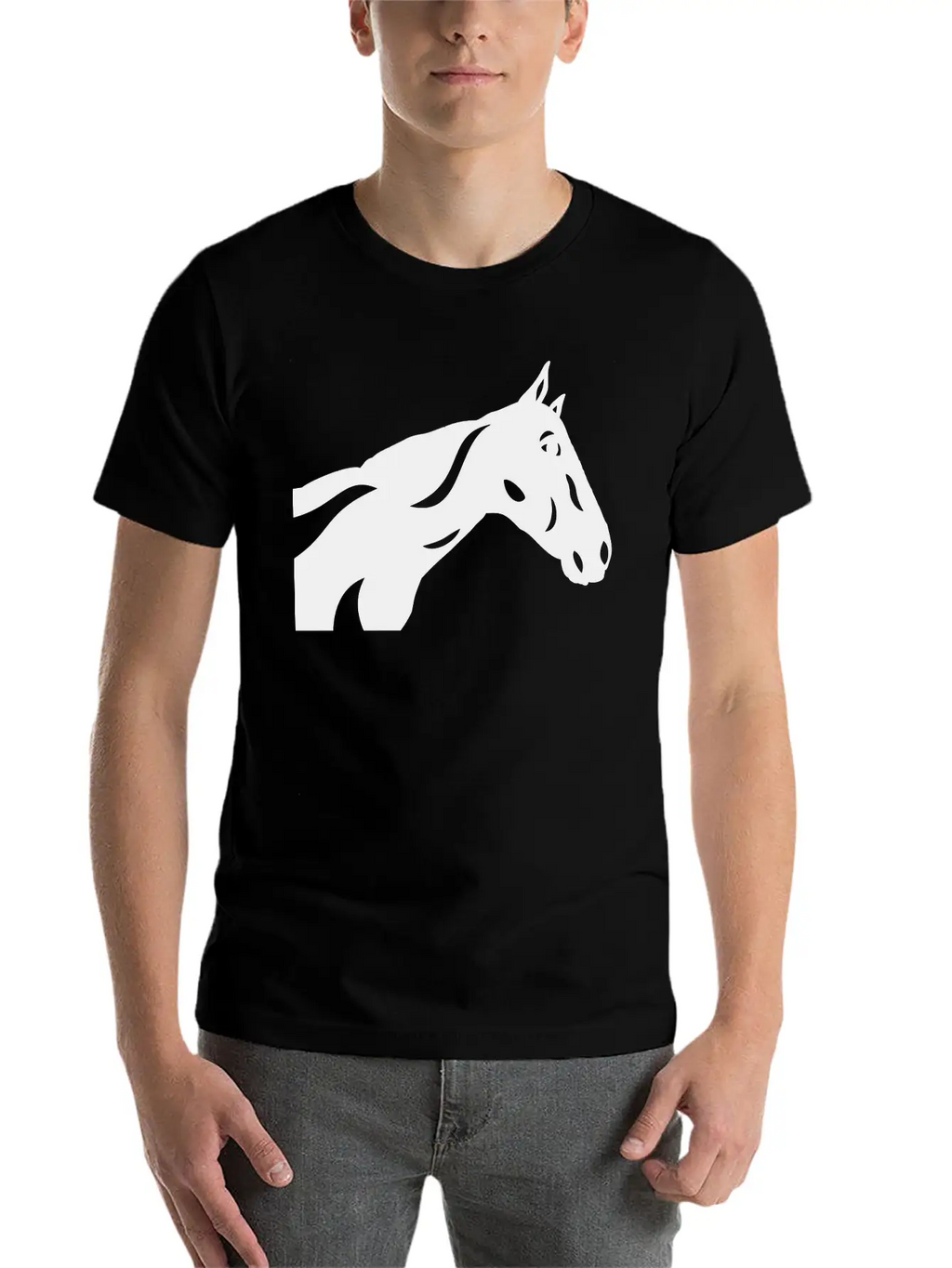 Abstract Horse Crimson Breathable Graphic T-Shirt – Perfect For Casual Days