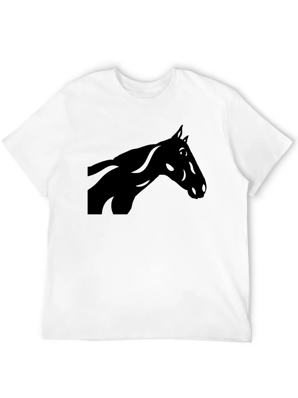 Abstract Horse Crimson Breathable Graphic T-Shirt – Perfect For Casual Days