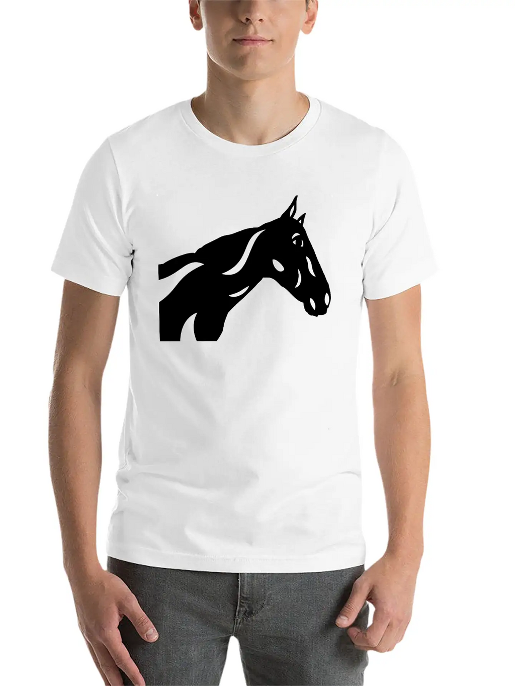 Abstract Horse Crimson Breathable Graphic T-Shirt – Perfect For Casual Days