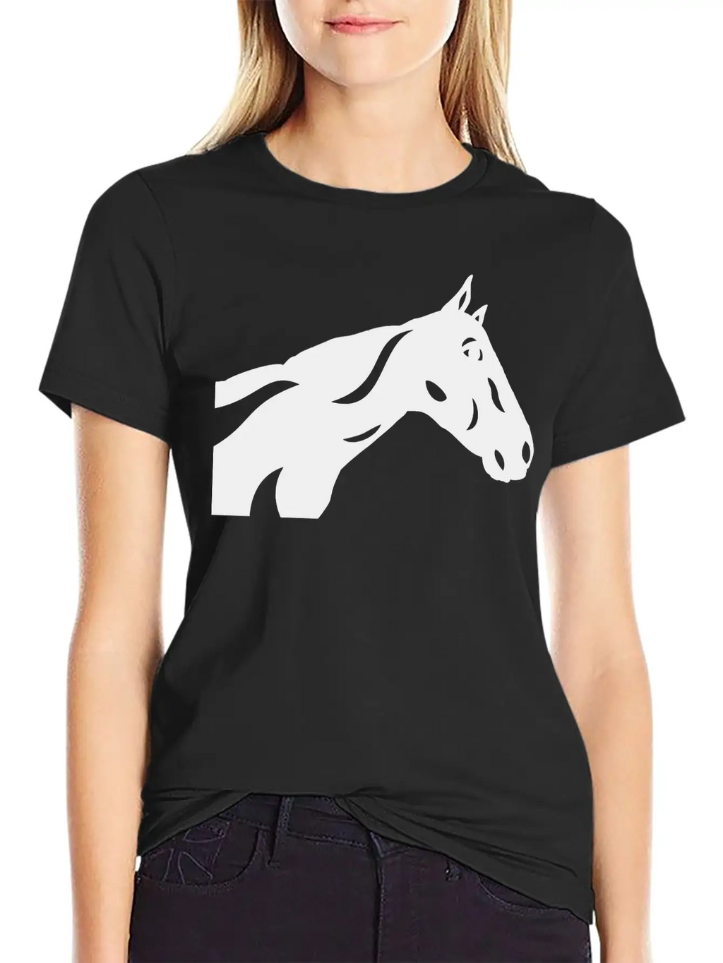 Abstract Horse Crimson Breathable Graphic T-Shirt – Perfect For Casual Days