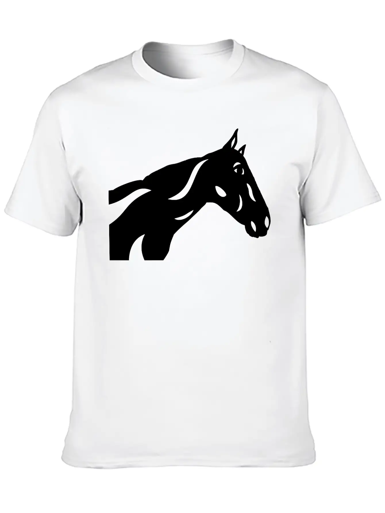 Abstract Horse Crimson Breathable Graphic T-Shirt – Perfect For Casual Days