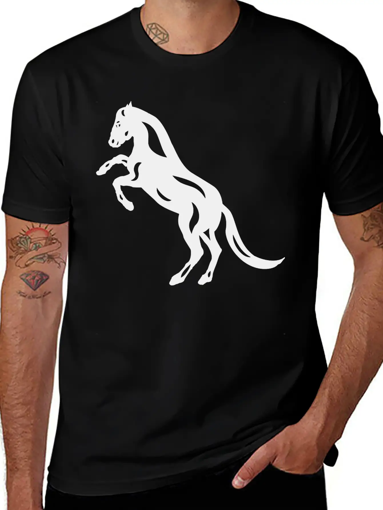 Abstract Horse Emma Unisex Casual T-Shirt – Clean Design For Daily Comfort