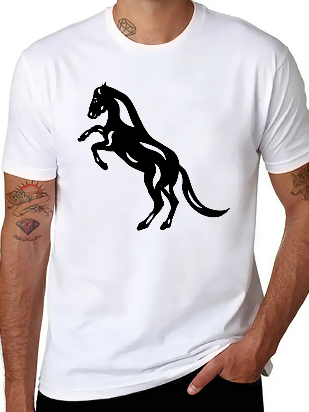 Abstract Horse Emma Unisex Casual T-Shirt – Clean Design For Daily Comfort
