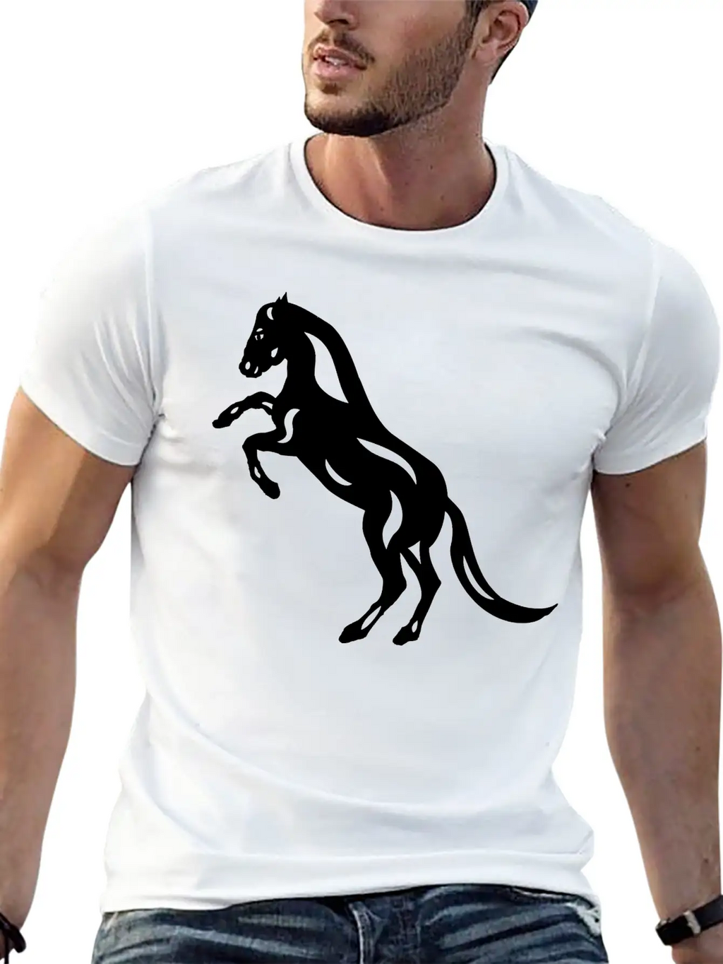 Abstract Horse Emma Unisex Casual T-Shirt – Clean Design For Daily Comfort