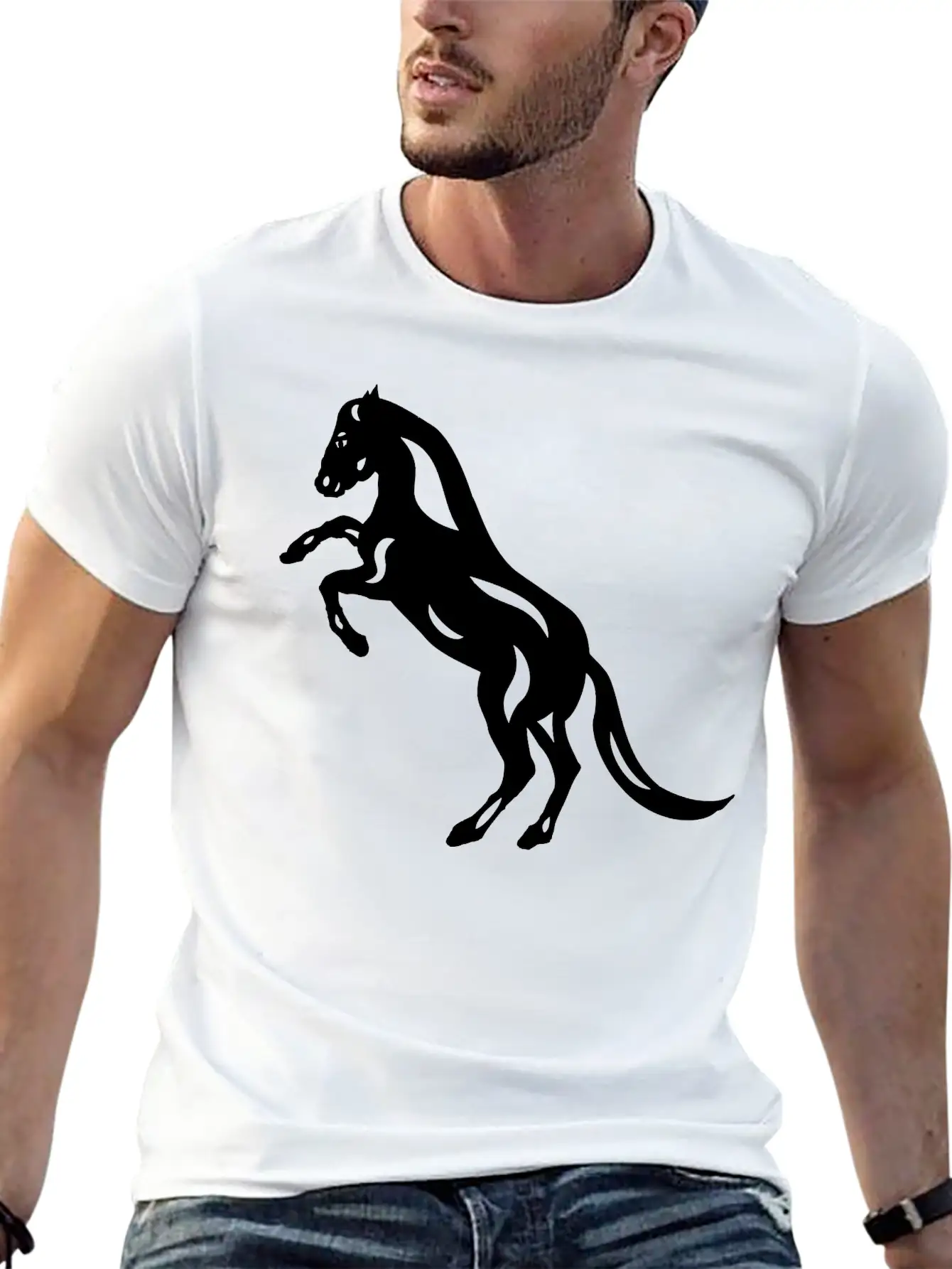 Abstract Horse Emma Unisex Casual T-Shirt – Clean Design For Daily Comfort