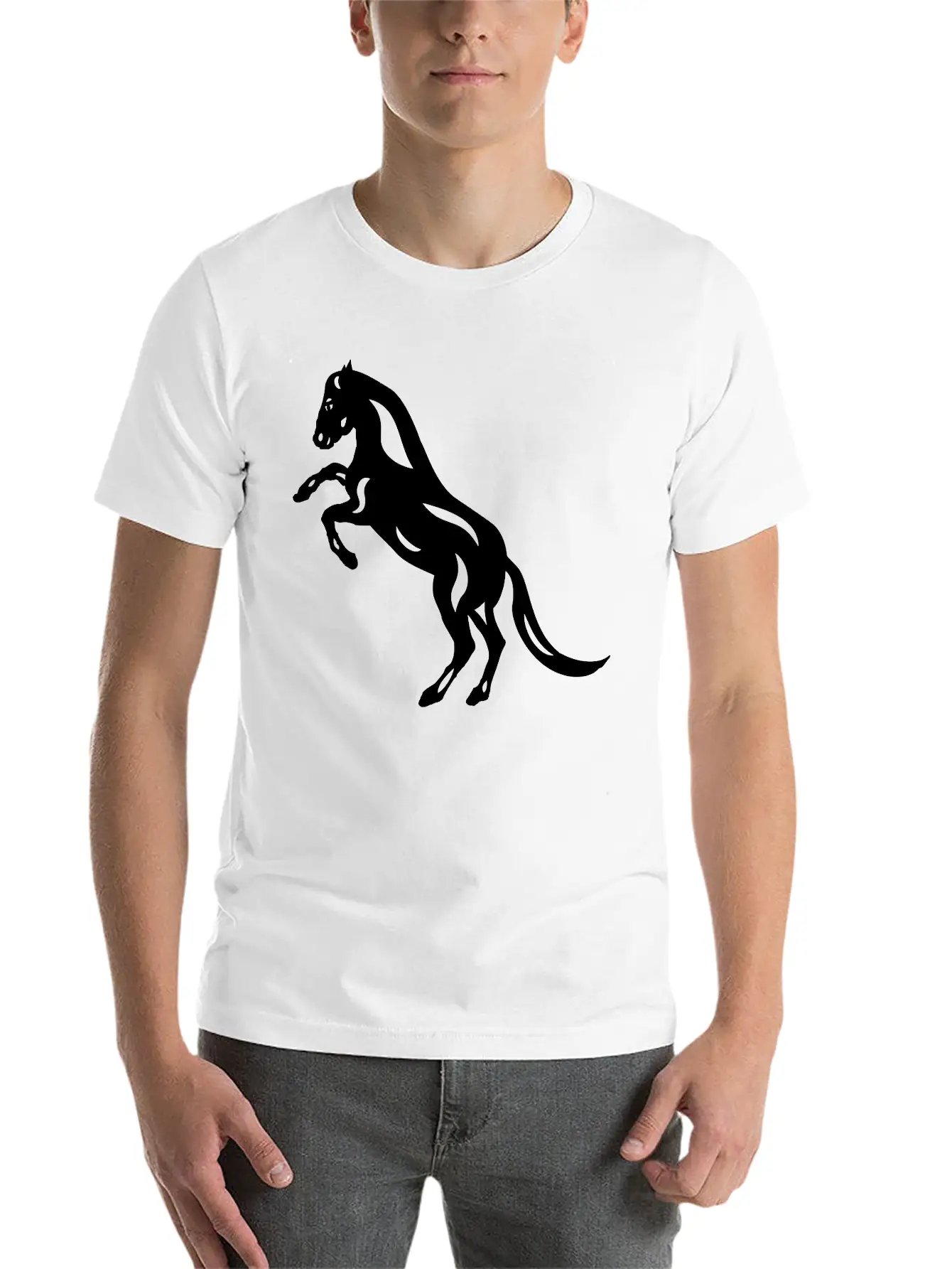 Abstract Horse Emma Unisex Casual T-Shirt – Clean Design For Daily Comfort