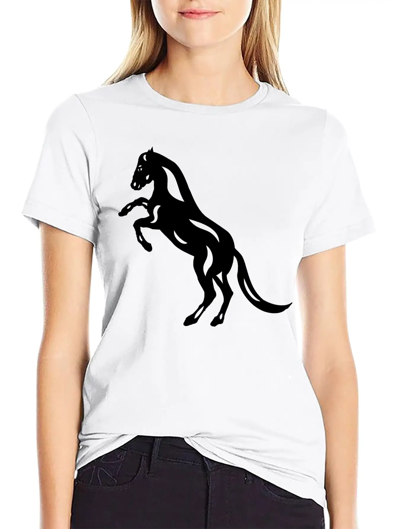 Abstract Horse Emma Unisex Casual T-Shirt – Clean Design For Daily Comfort