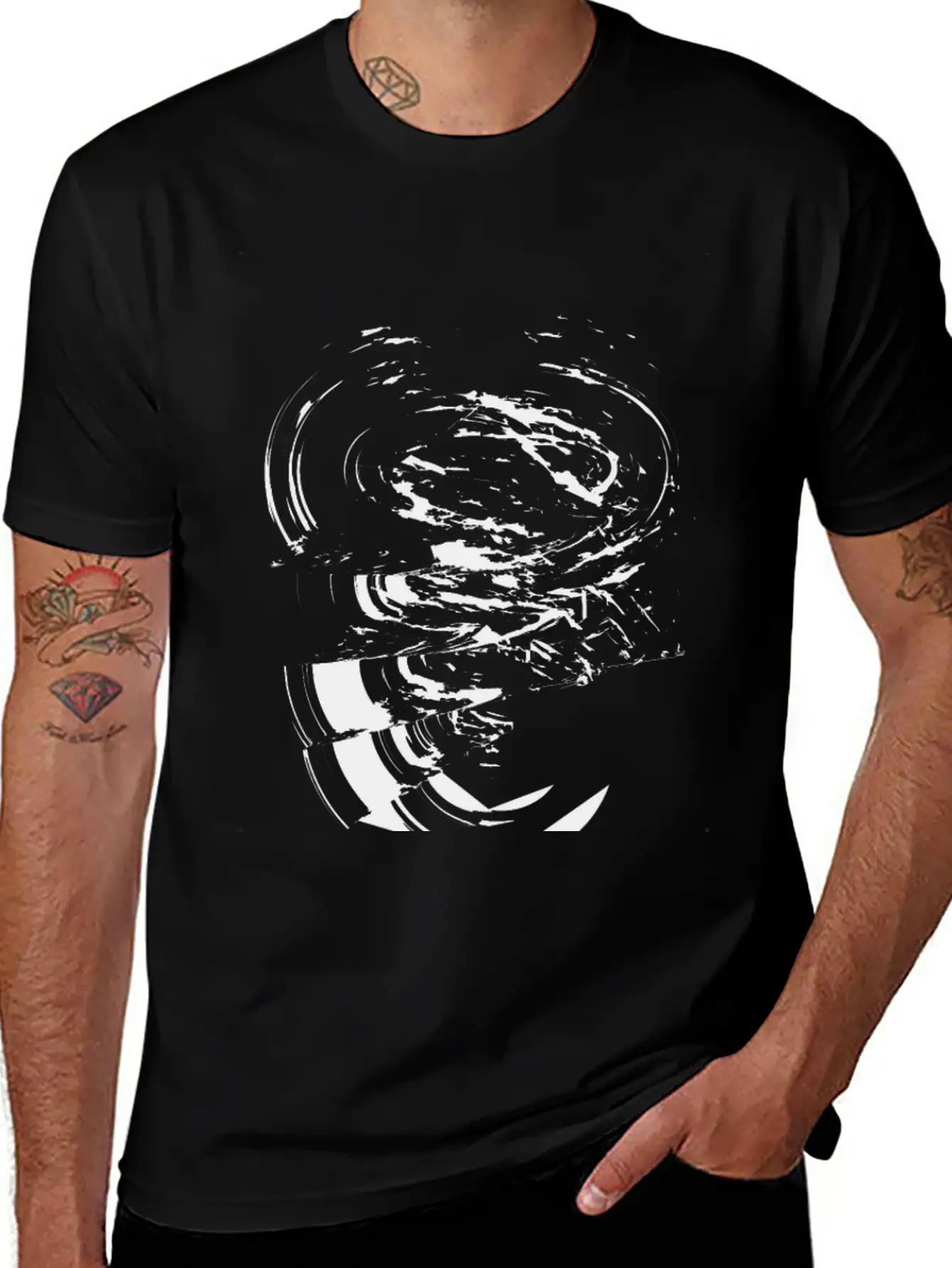 Abstract Ink Brush Soft Cotton Short Sleeve Tee – Unisex Wardrobe Staple