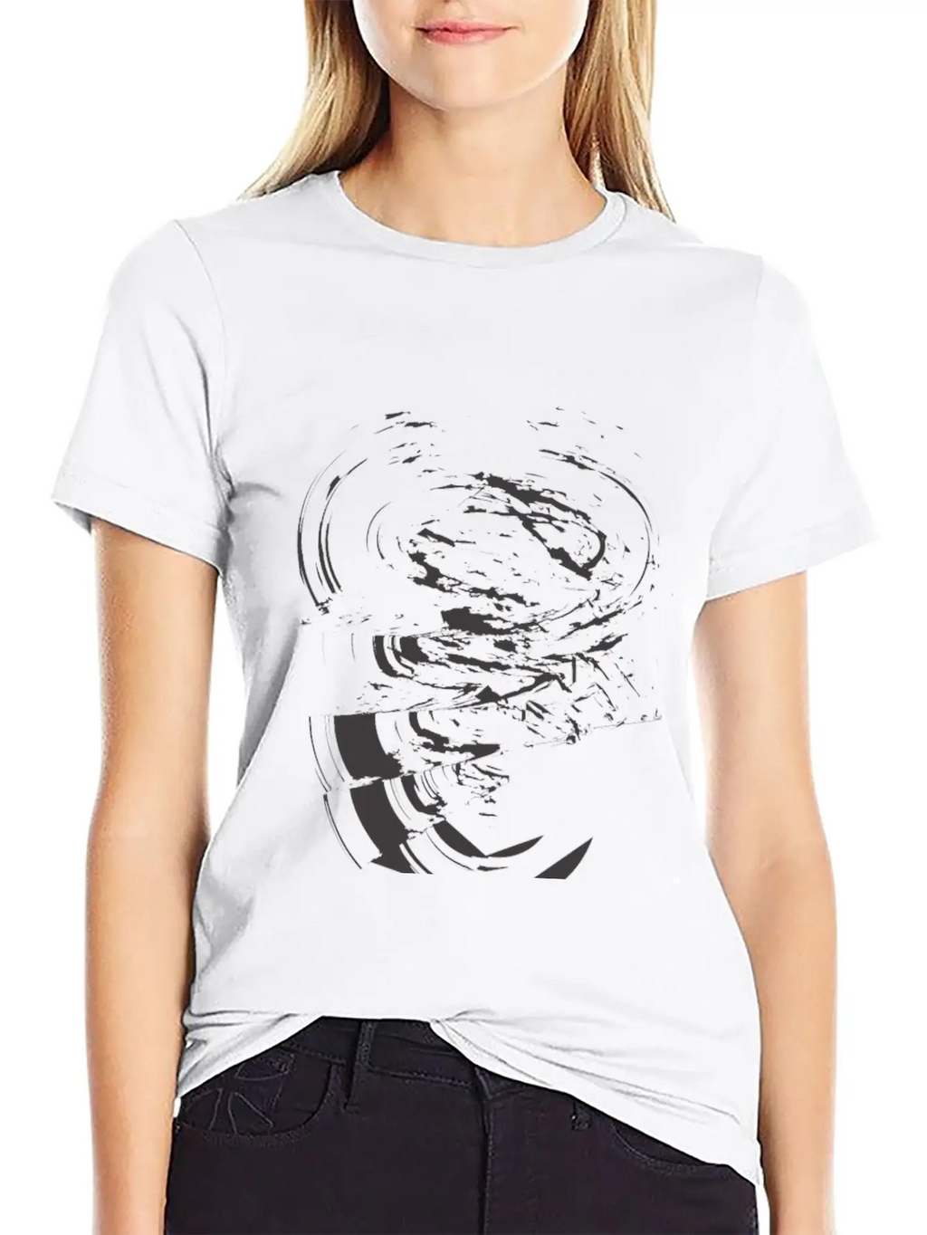 Abstract Ink Brush Soft Cotton Short Sleeve Tee – Unisex Wardrobe Staple