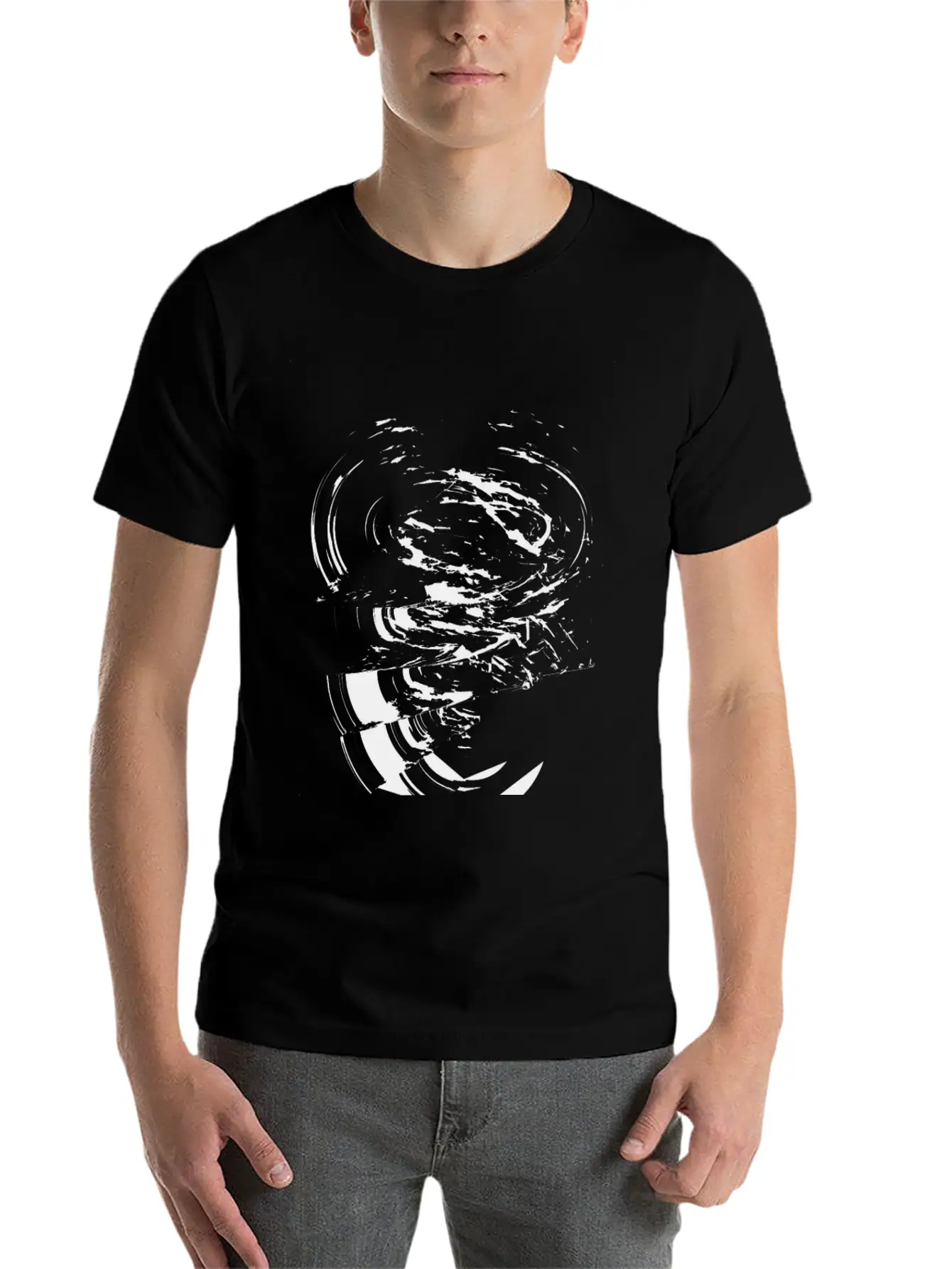 Abstract Ink Brush Soft Cotton Short Sleeve Tee – Unisex Wardrobe Staple