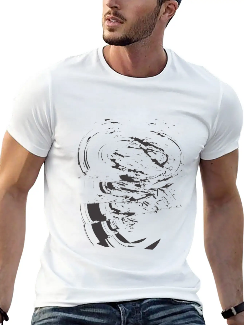 Abstract Ink Brush Soft Cotton Short Sleeve Tee – Unisex Wardrobe Staple