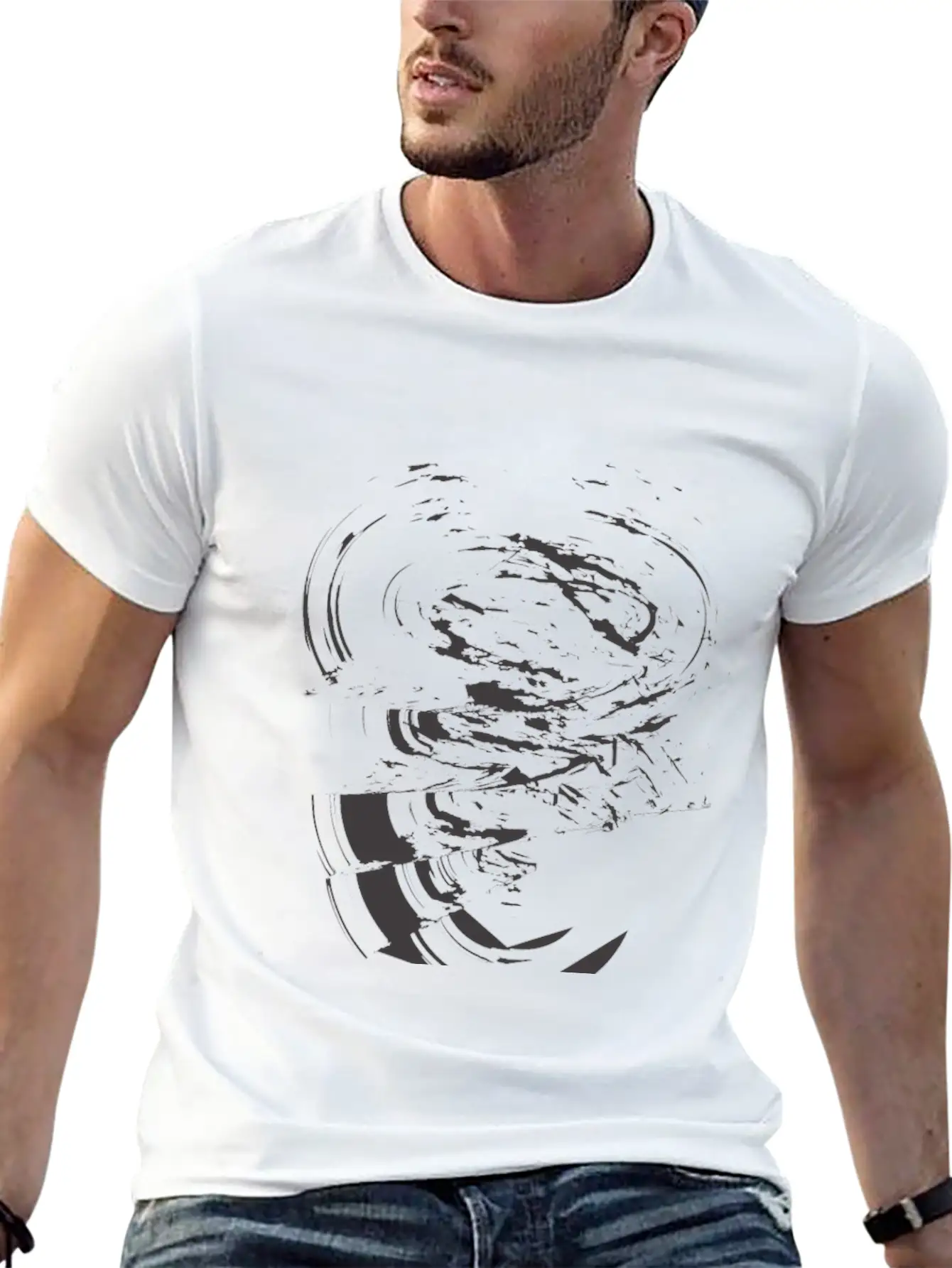 Abstract Ink Brush Soft Cotton Short Sleeve Tee – Unisex Wardrobe Staple