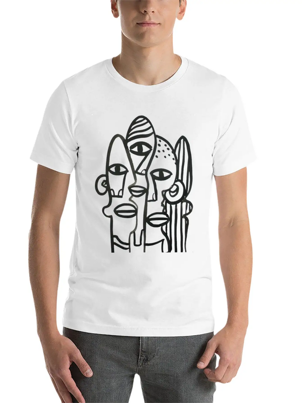 Abstract Ink Stew Classic Fit Graphic Tee For Daily Comfort – Unisex Cotton Shirt