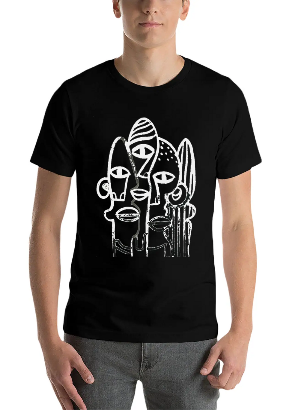 Abstract Ink Stew Classic Fit Graphic Tee For Daily Comfort – Unisex Cotton Shirt