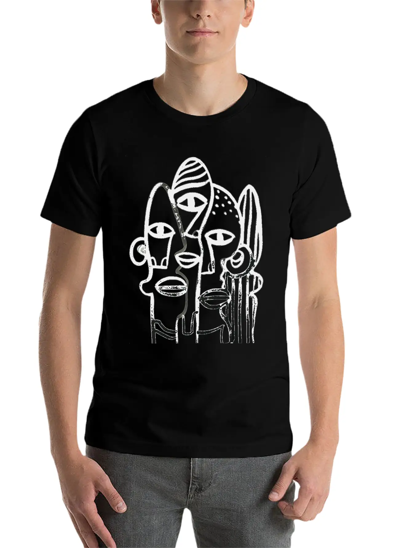 Abstract Ink Stew Classic Fit Graphic Tee For Daily Comfort – Unisex Cotton Shirt