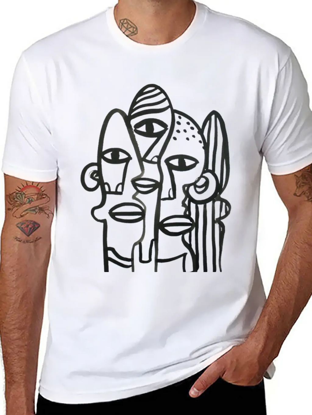 Abstract Ink Stew Classic Fit Graphic Tee For Daily Comfort – Unisex Cotton Shirt