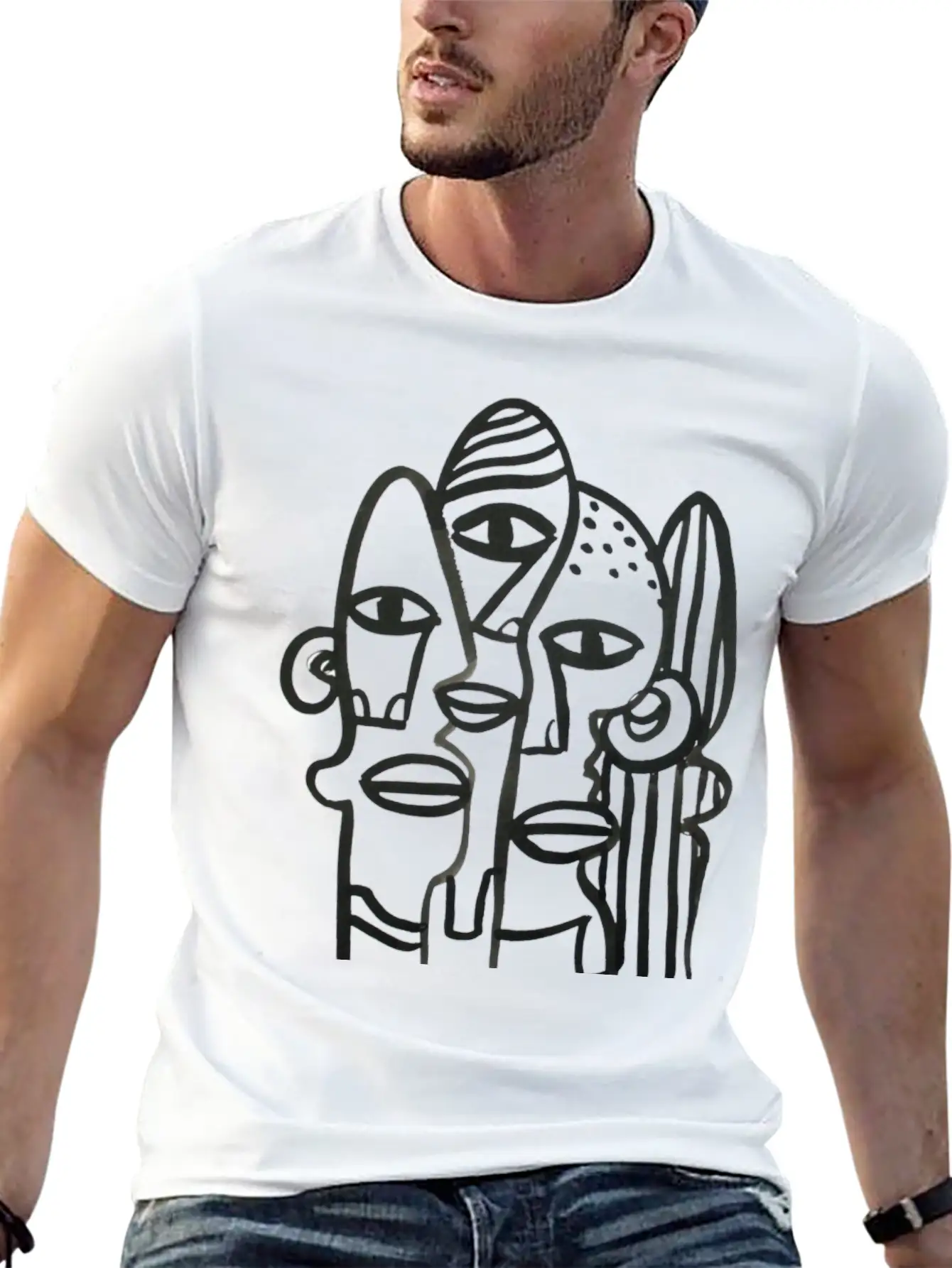 Abstract Ink Stew Classic Fit Graphic Tee For Daily Comfort – Unisex Cotton Shirt