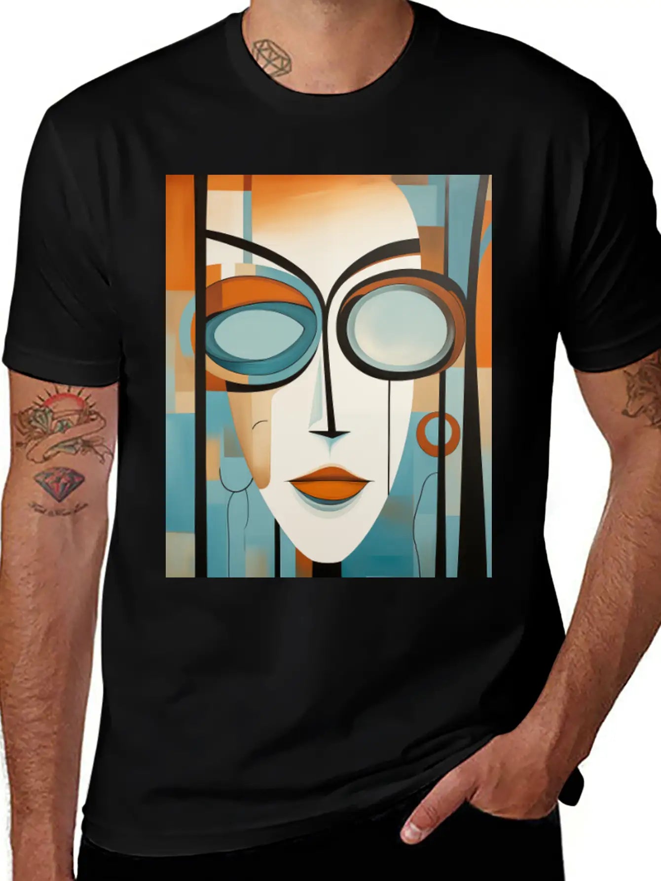 Abstract Modern Portrait Of A Woman Unisex Casual T-Shirt – Clean Design For Daily Comfort