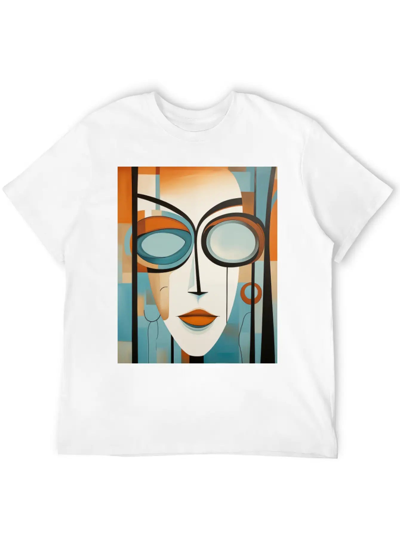 Abstract Modern Portrait Of A Woman Unisex Casual T-Shirt – Clean Design For Daily Comfort