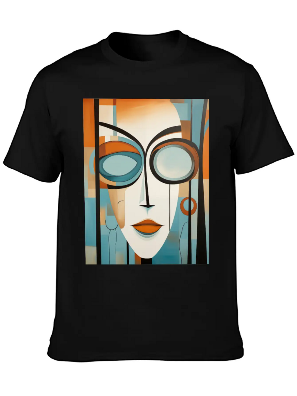 Abstract Modern Portrait Of A Woman Unisex Casual T-Shirt – Clean Design For Daily Comfort