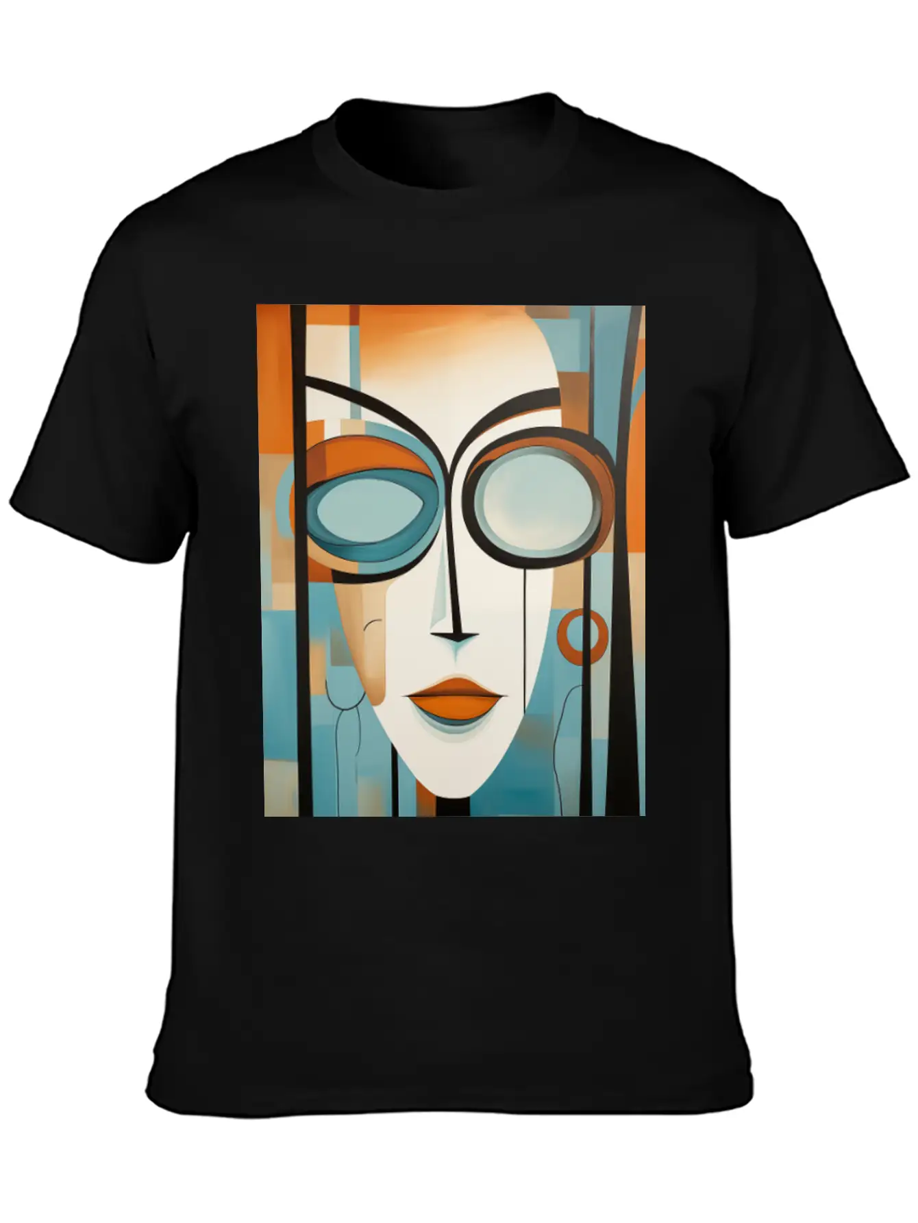 Abstract Modern Portrait Of A Woman Unisex Casual T-Shirt – Clean Design For Daily Comfort