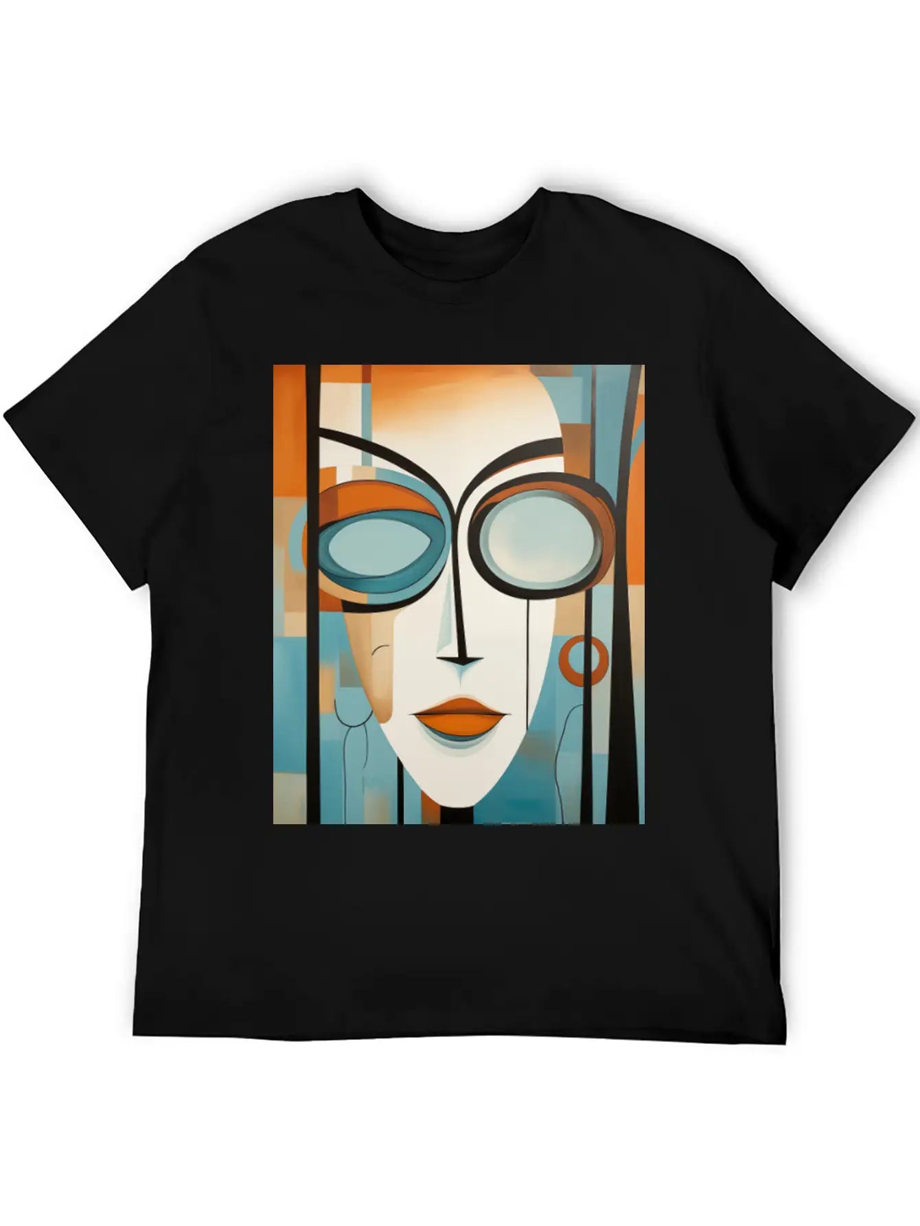 Abstract Modern Portrait Of A Woman Unisex Casual T-Shirt – Clean Design For Daily Comfort