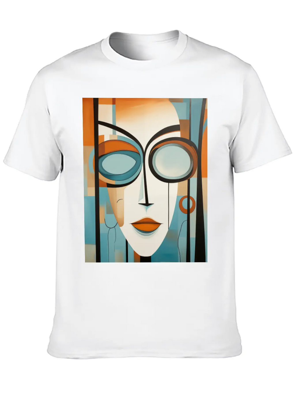 Abstract Modern Portrait Of A Woman Unisex Casual T-Shirt – Clean Design For Daily Comfort