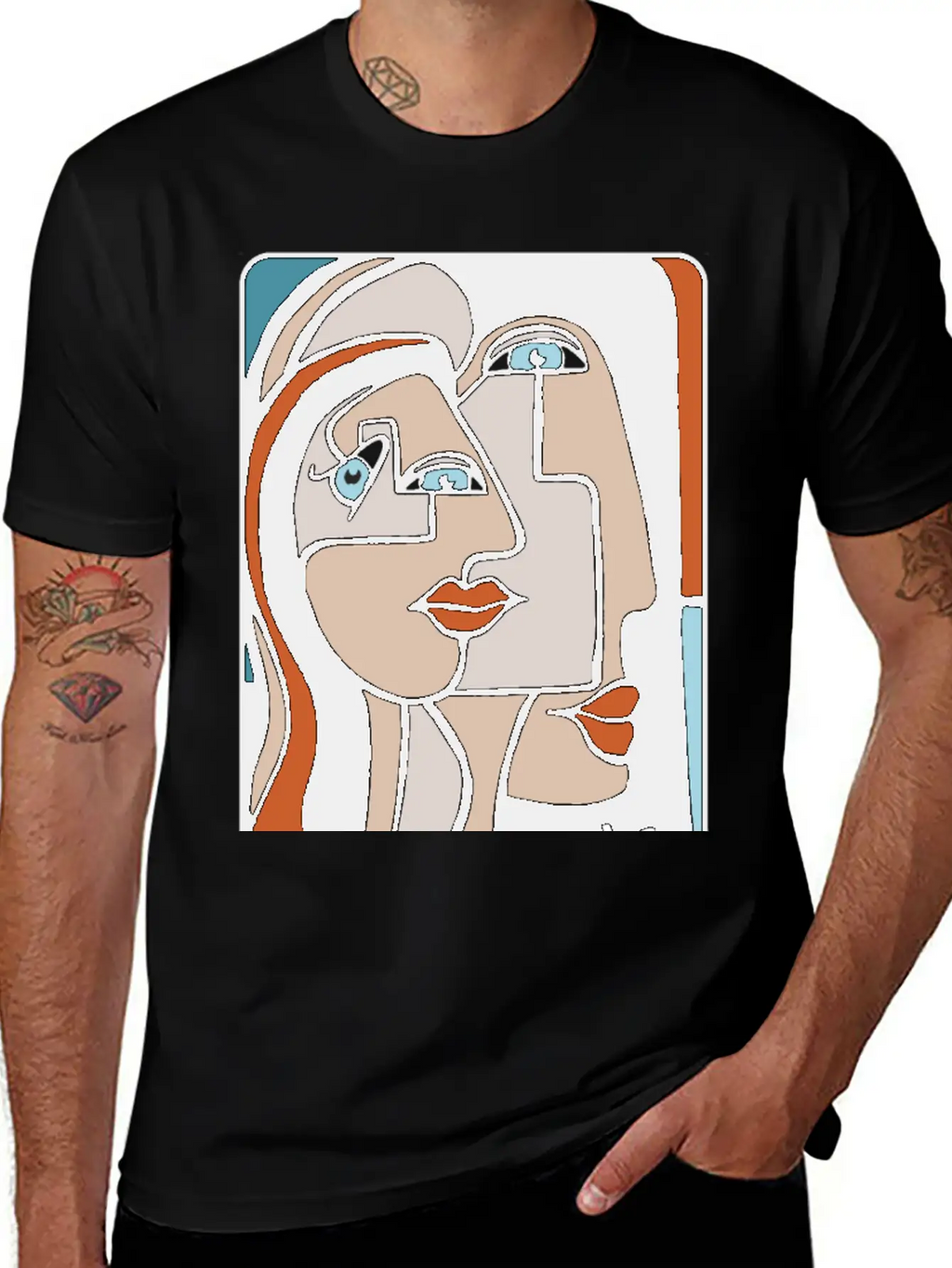 Abstract Paint Woman Unisex Cotton Tee – Relaxed Fit For Any Occasion
