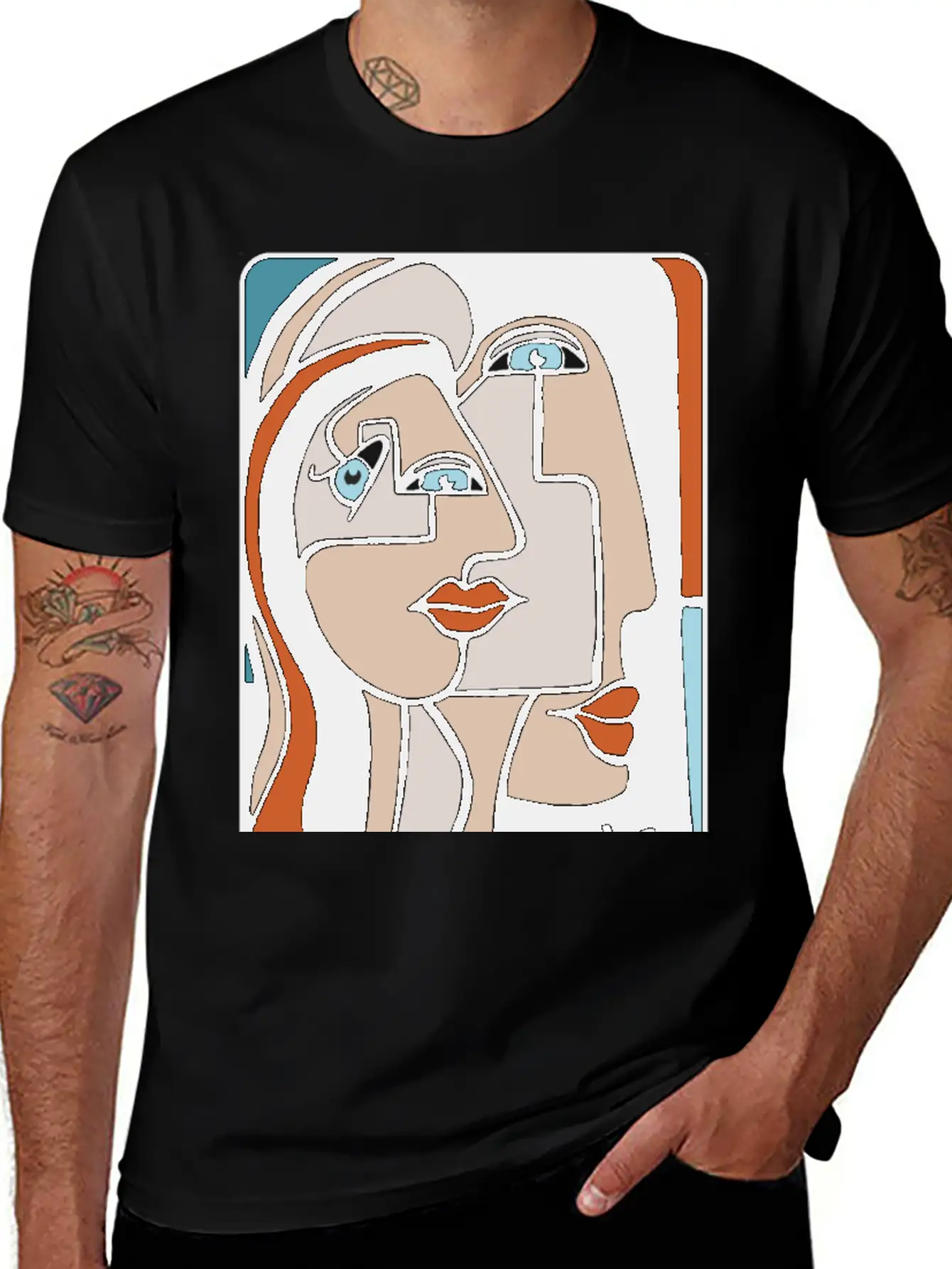 Abstract Paint Woman Unisex Cotton Tee – Relaxed Fit For Any Occasion
