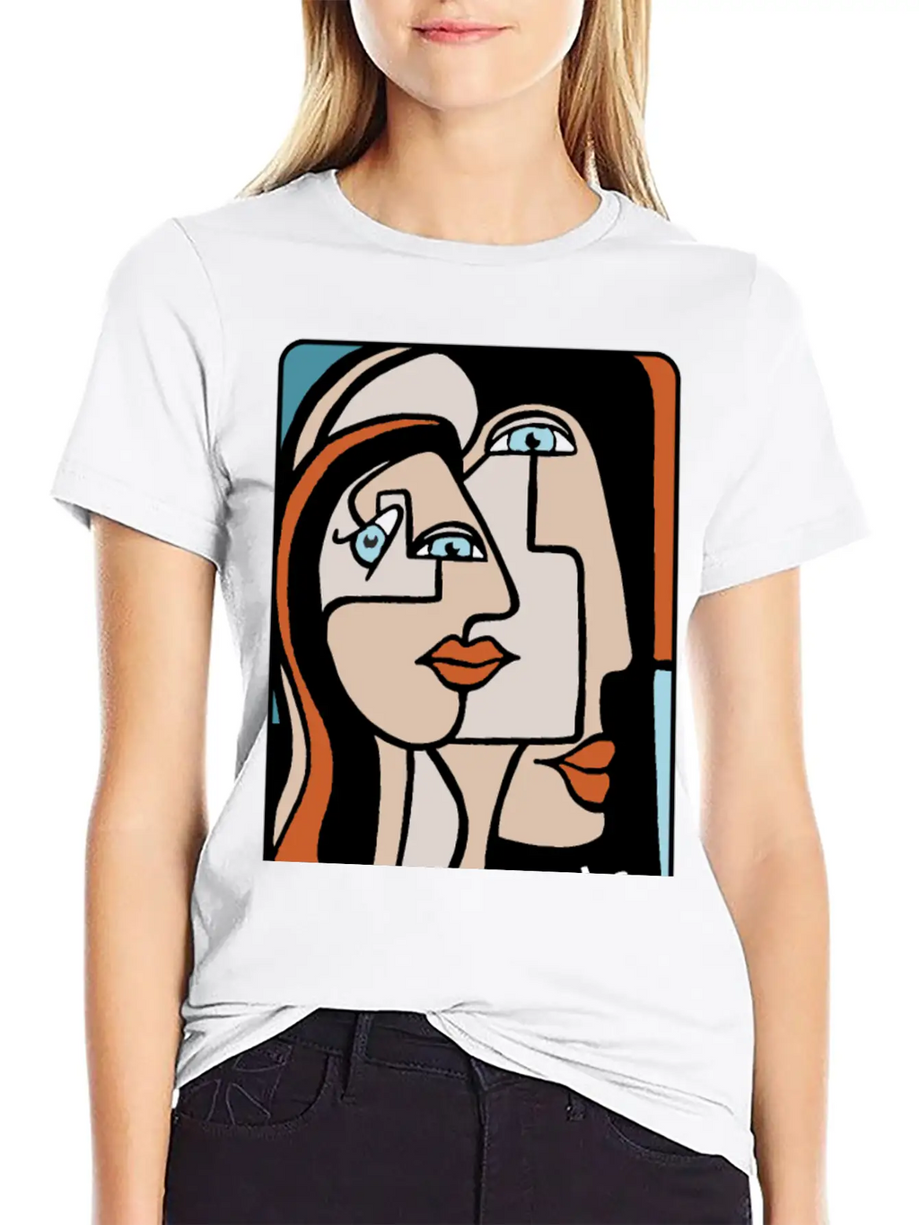 Abstract Paint Woman Unisex Cotton Tee – Relaxed Fit For Any Occasion