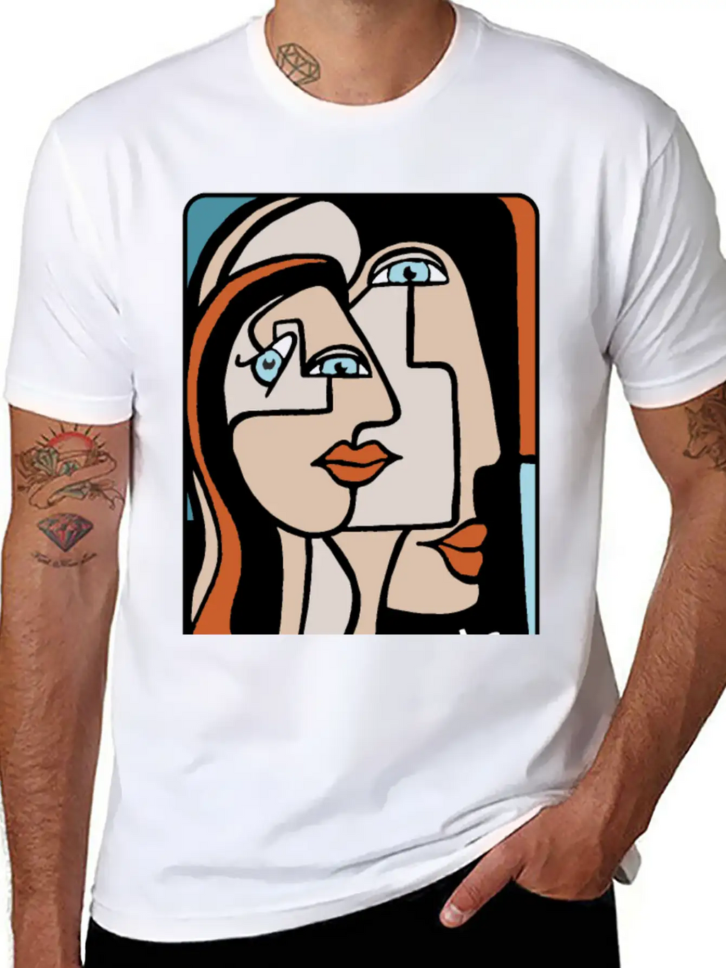 Abstract Paint Woman Unisex Cotton Tee – Relaxed Fit For Any Occasion