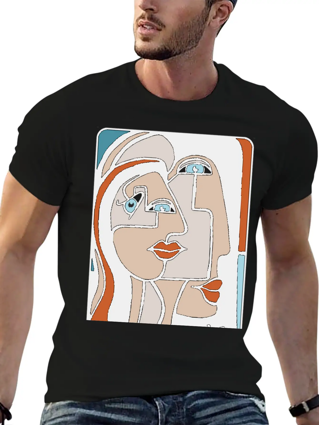 Abstract Paint Woman Unisex Cotton Tee – Relaxed Fit For Any Occasion