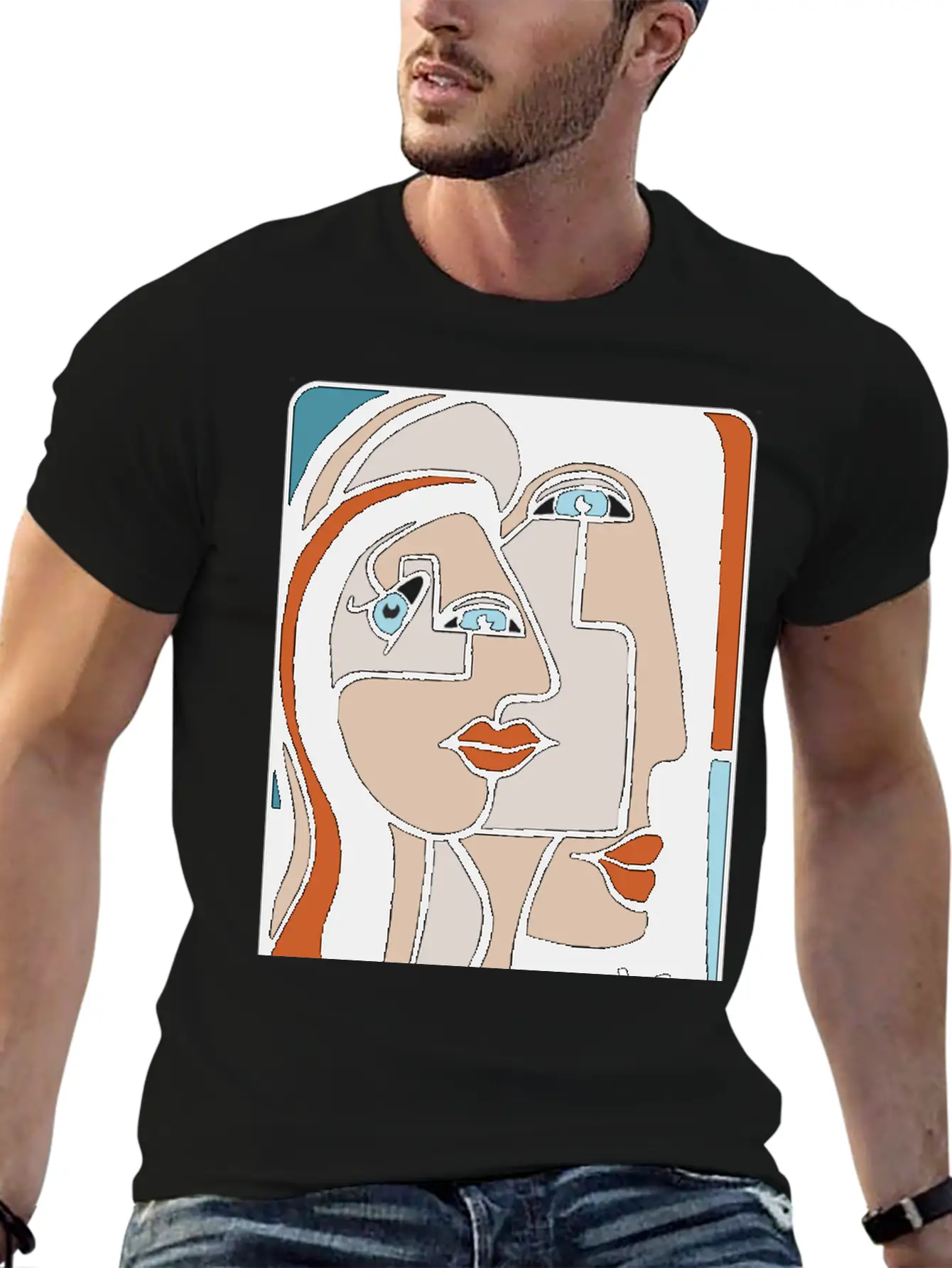 Abstract Paint Woman Unisex Cotton Tee – Relaxed Fit For Any Occasion