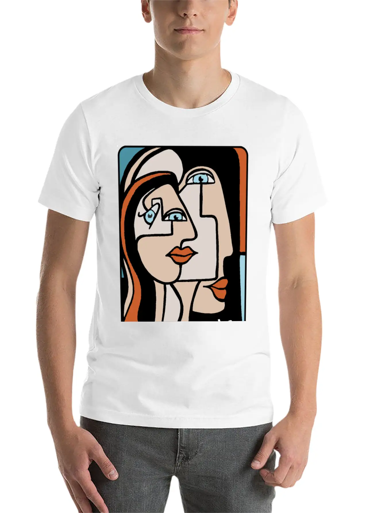 Abstract Paint Woman Unisex Cotton Tee – Relaxed Fit For Any Occasion