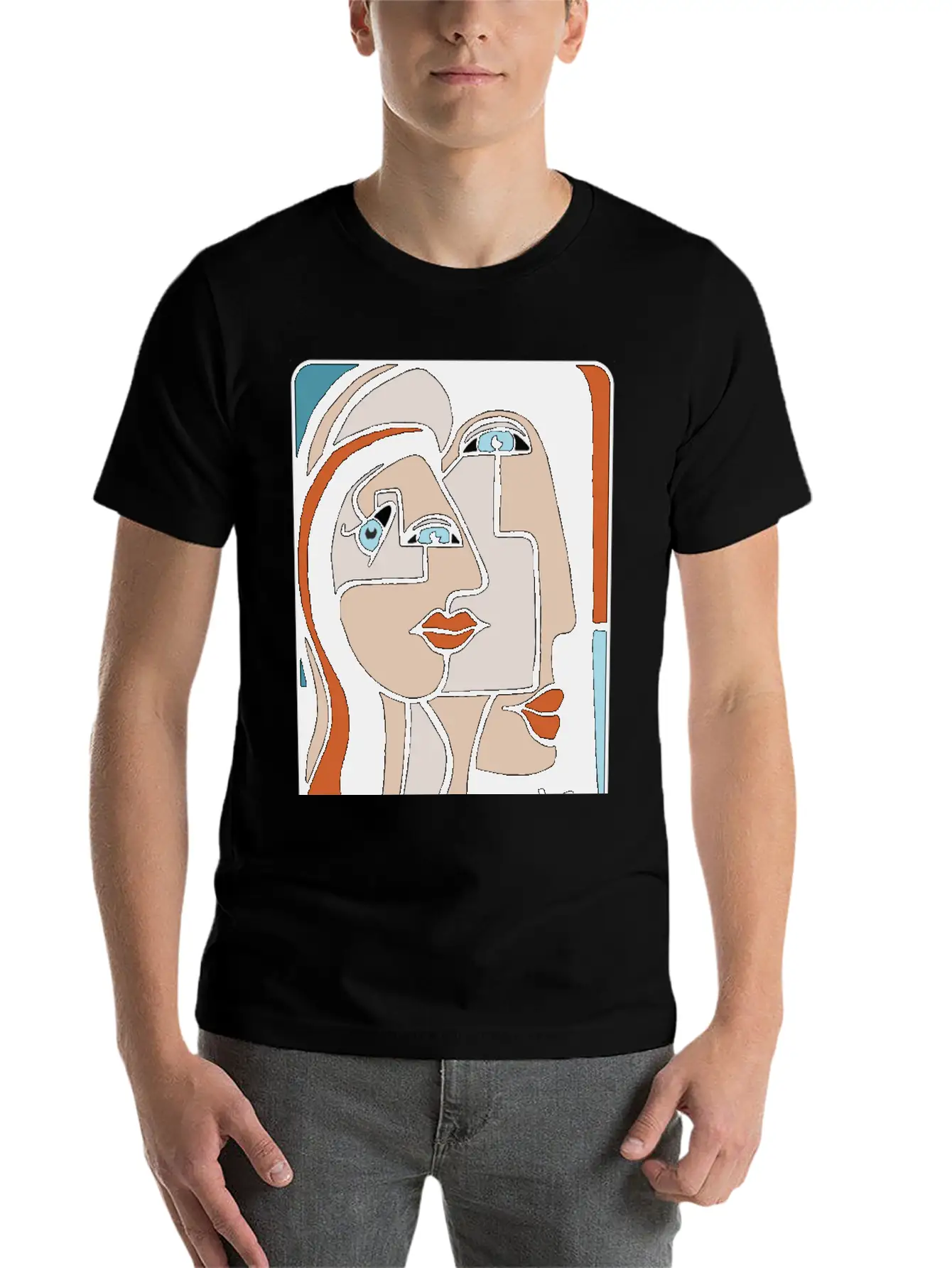 Abstract Paint Woman Unisex Cotton Tee – Relaxed Fit For Any Occasion
