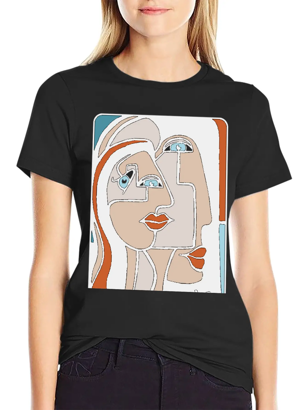 Abstract Paint Woman Unisex Cotton Tee – Relaxed Fit For Any Occasion